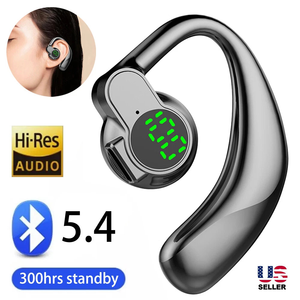 Wireless Bluetooth 5.4 Earpiece Trucker Headset Driving Noise Cancelling Earbuds