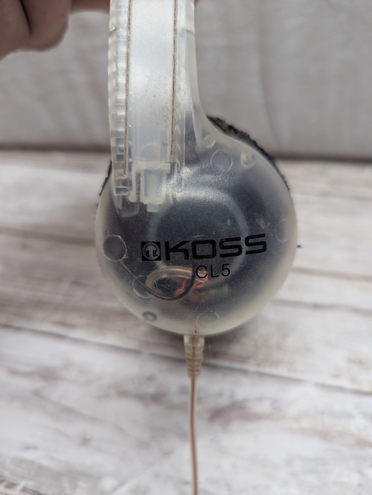 Institutional Koss Headphones CL/5 Clear On-Ear Leatherette 8 Ft Cord Stereo