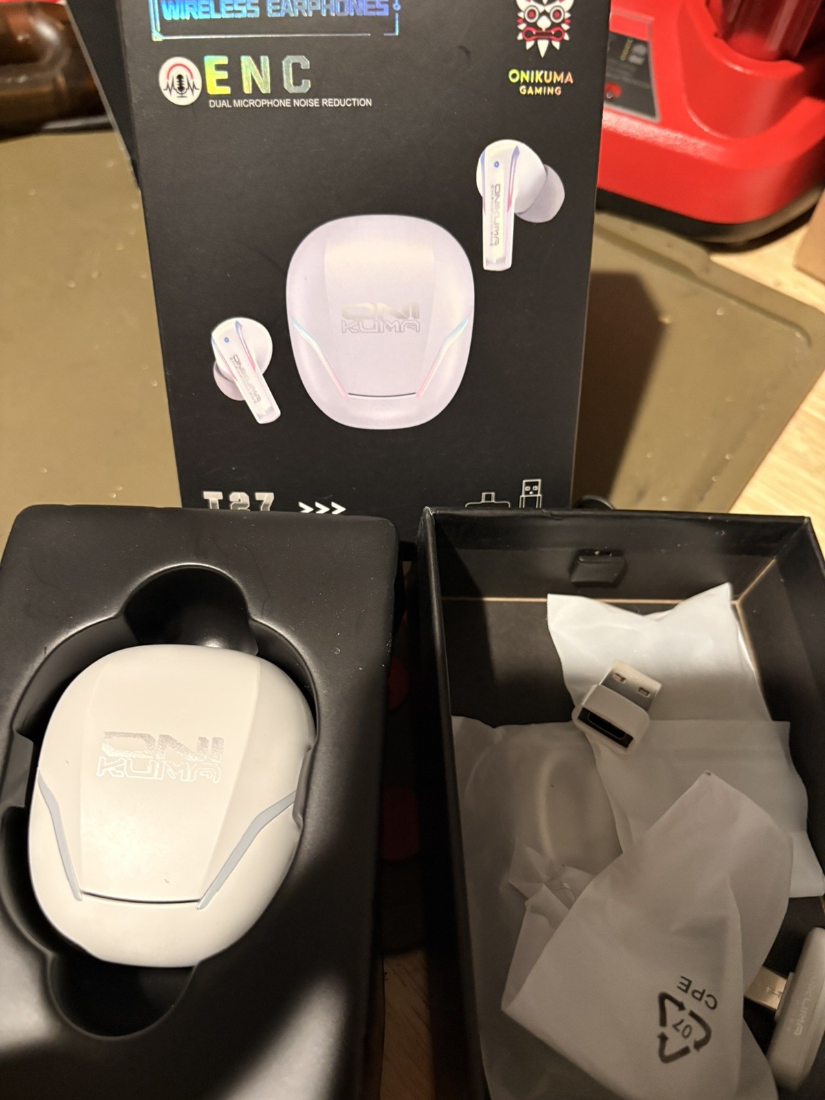Wireless Gaming Earbuds 20ms Ultra-Low Latency, Dual-Mode 2.4GHz + BT5.3 ENC Mic