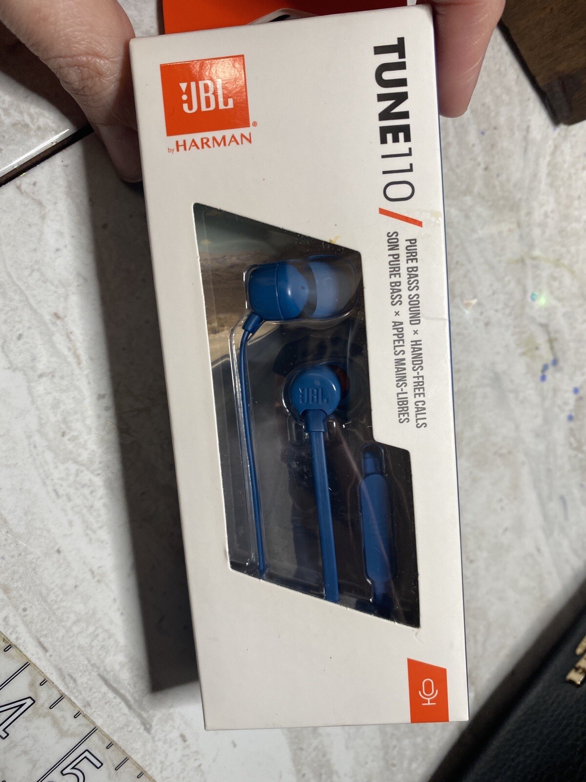 PACK OF 10 – JBL TUNE 110 Wired Navy Blue Headphones – New