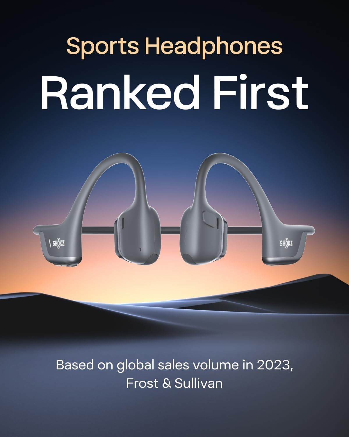 SHOKZ OpenRun Pro 2 Open-Ear, Bone Conduction Sport Headphones – Black (S820)™