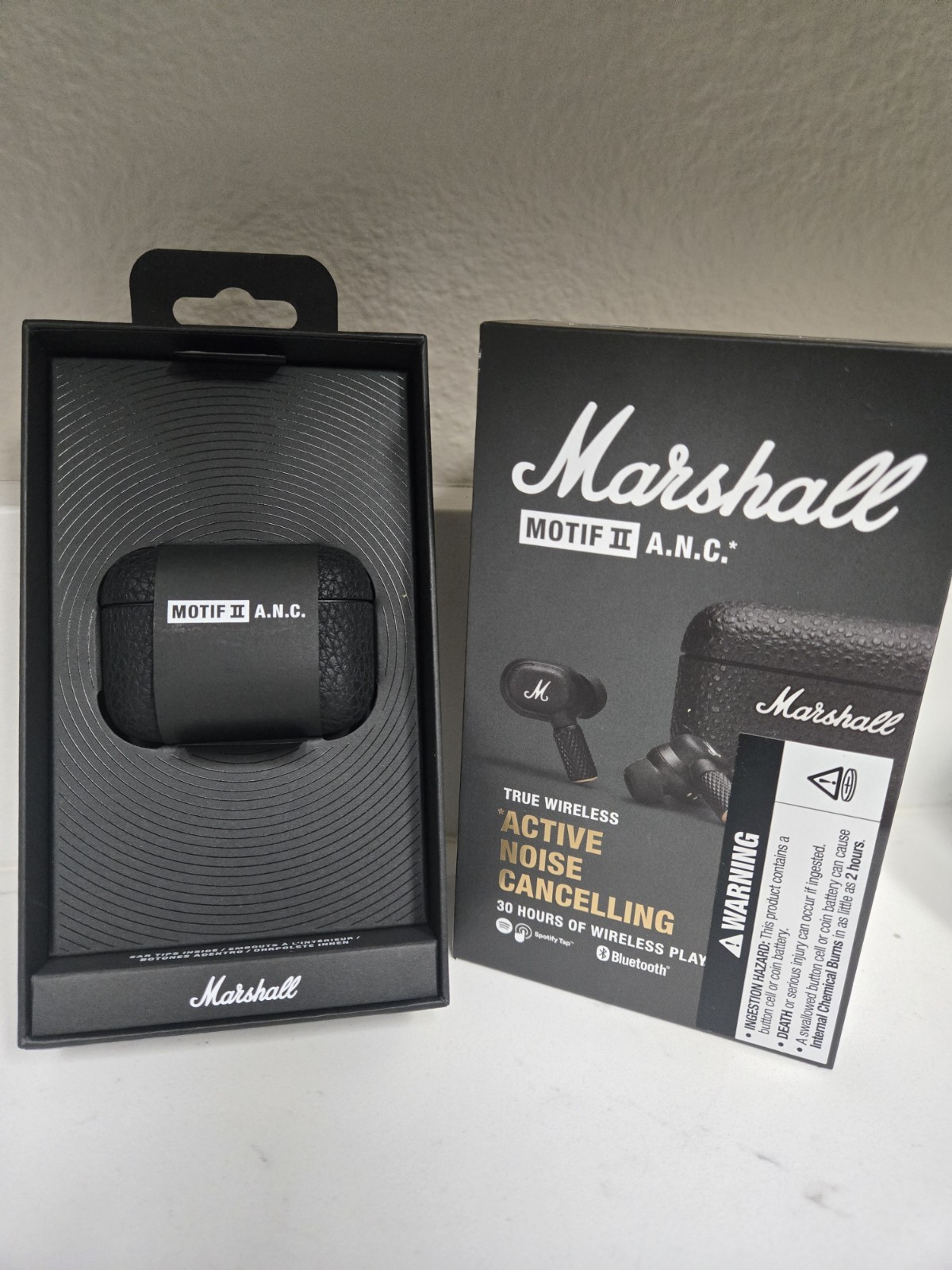Marshall Motif II A.N.C. True Wireless Bluetooth In-Ear Earbuds w/ ANC Black