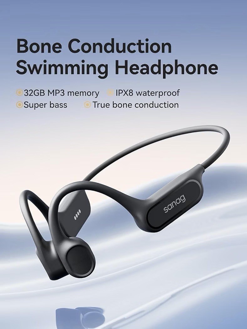Sanag B33S Bone Conduction IPX8 Waterproof Swimming Headphones 32GB