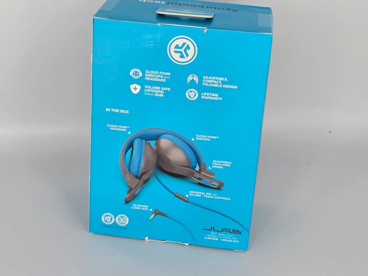 JBuddies Studio 2 Wired Kids Headphones – Gray/Blue – New