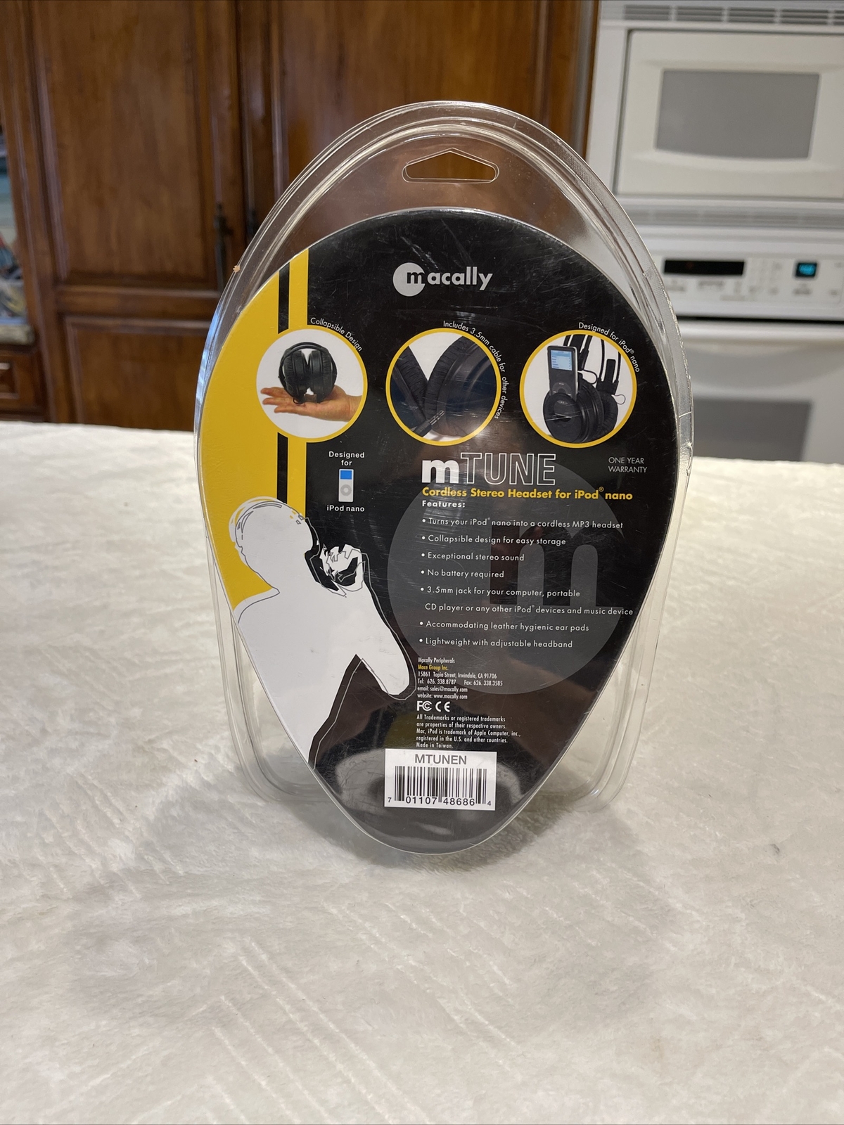 Macally mTune Headphones NEW IN SEALED PACKAGE For iPod Nano 2005