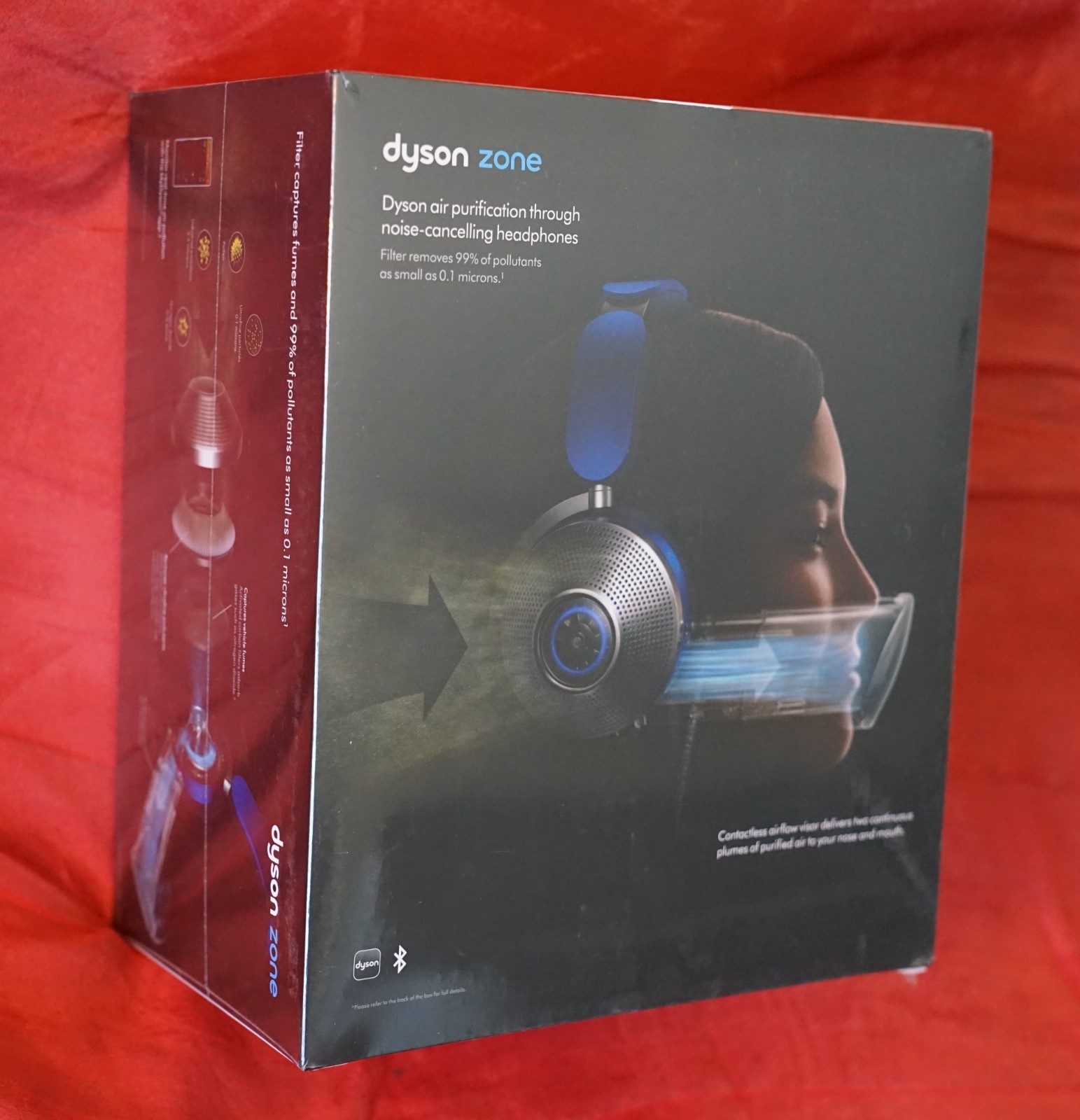 BRAND NEW SEALED Dyson Zone Noise-Cancelling Air Purifier Headphones Blue/Silver