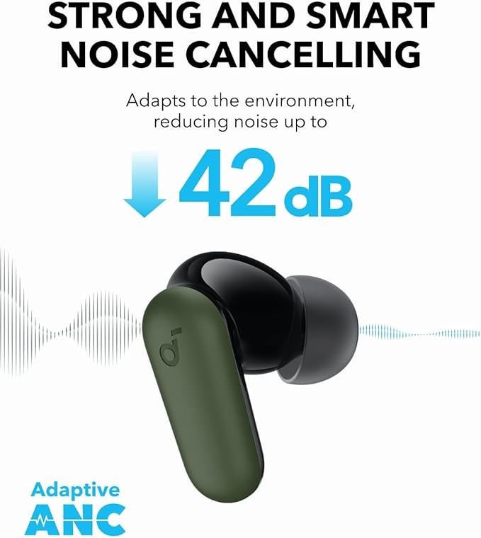 Soundcore P30i by Anker Noise Cancelling Earbuds, 2-in-1 Case and Phone Stand