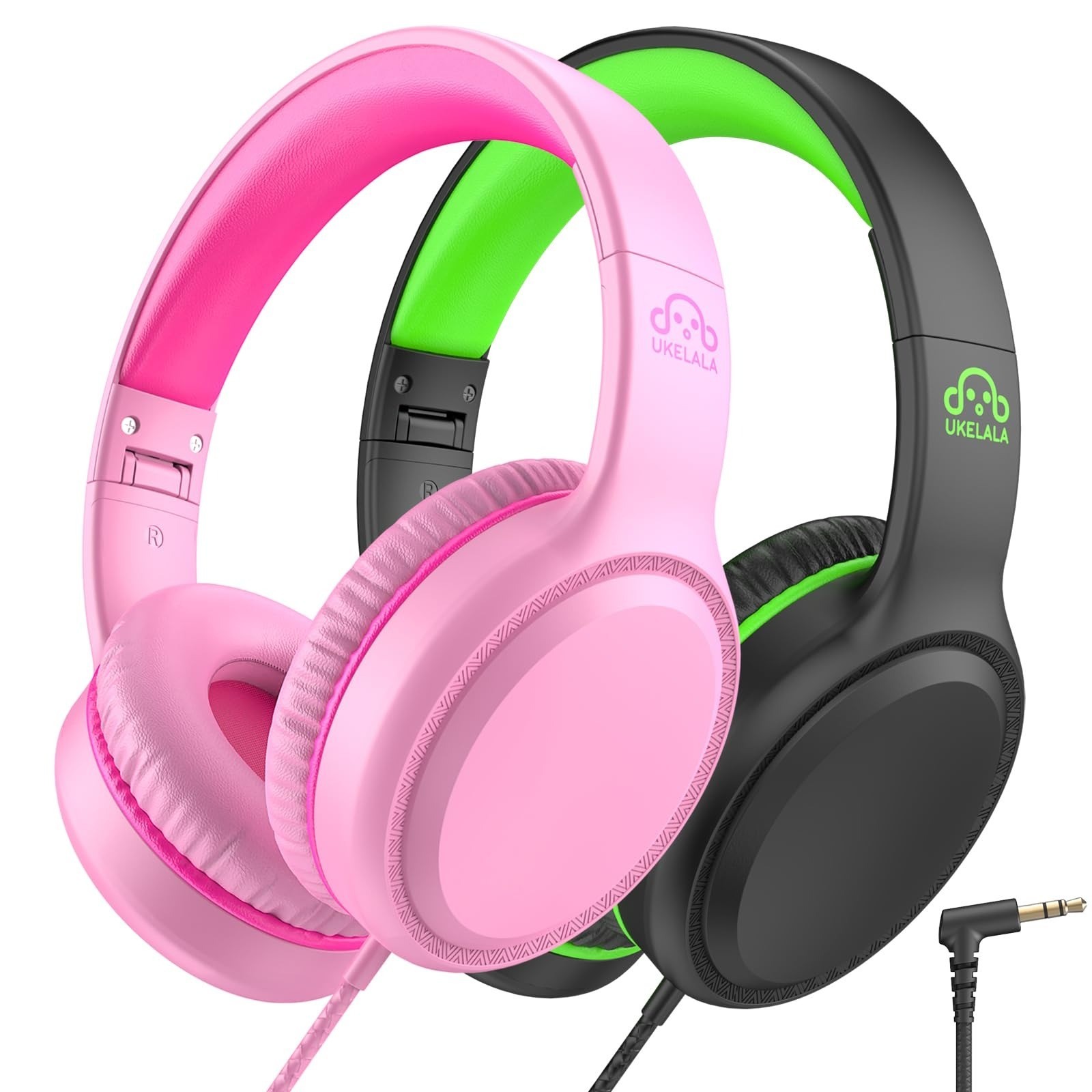 UKELALA U2 Wired Headphones for Kids | Foldable Lightweight On-Ear