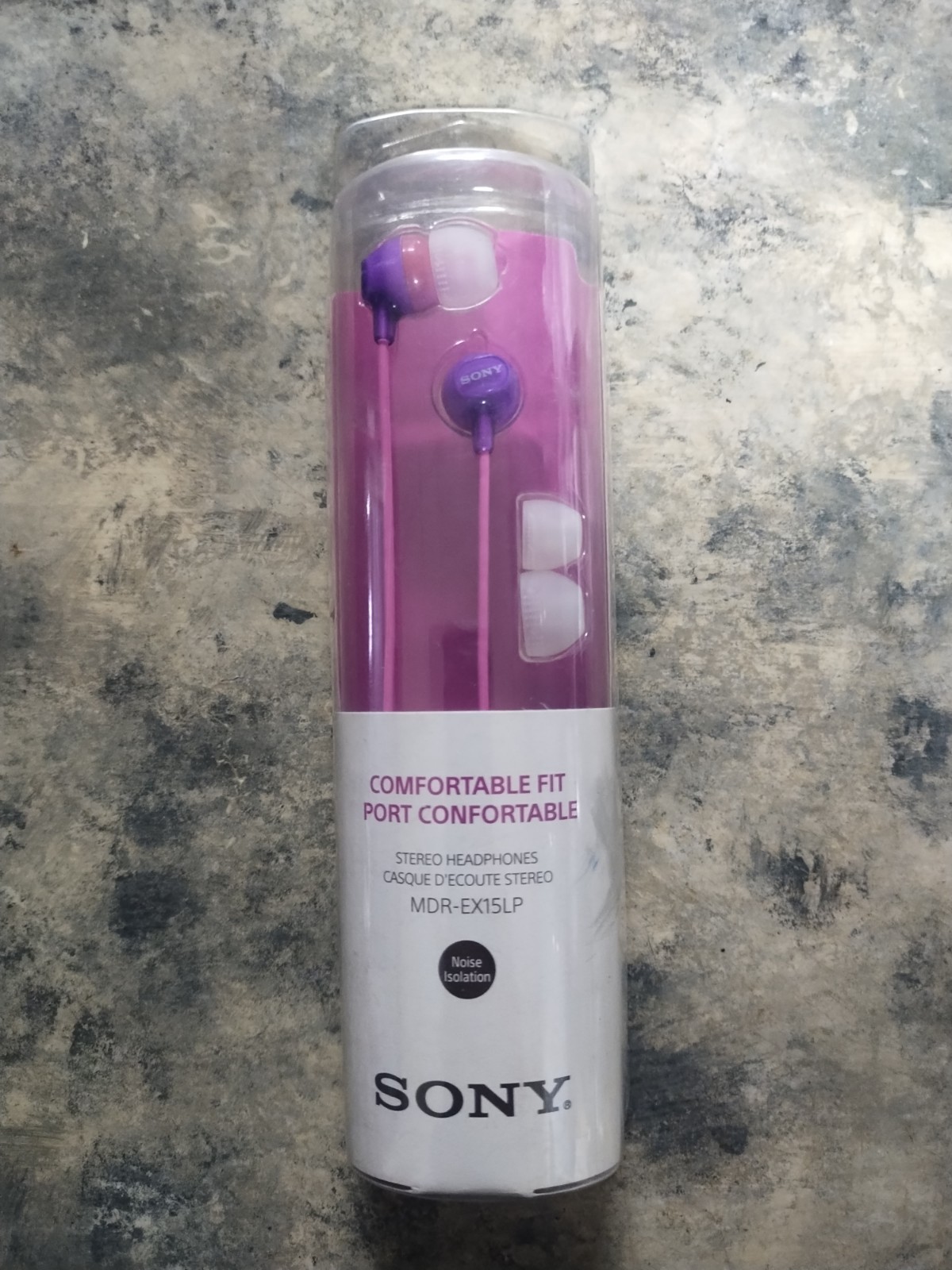 Sony MDR-EX15LP Noise Isolation In-Ear Earbuds Headphones Blue Pink White Black