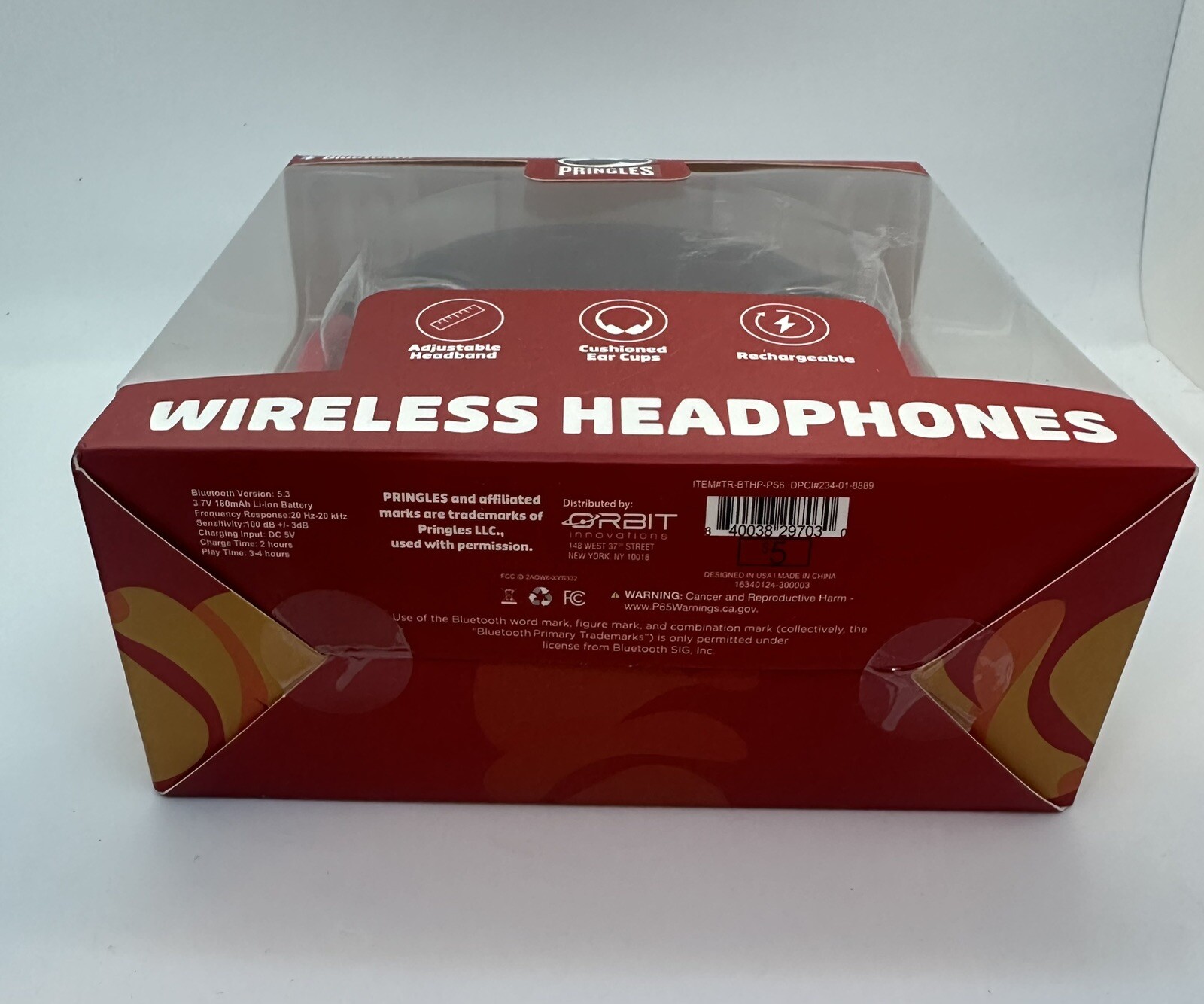 New In Box Pringles Wireless Headphones Set Back to school Bluetooth