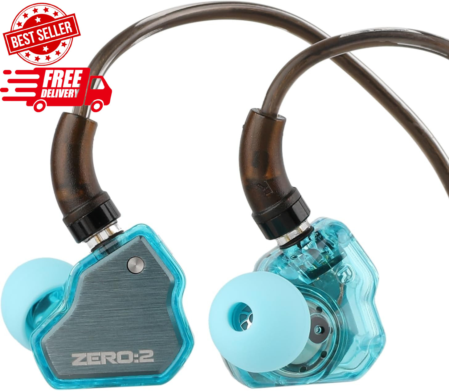 7Hz X Crinacle Zero:2 in Ear Monitor, Updated 10Mm Dynamic Driver IEM, Wired Ear