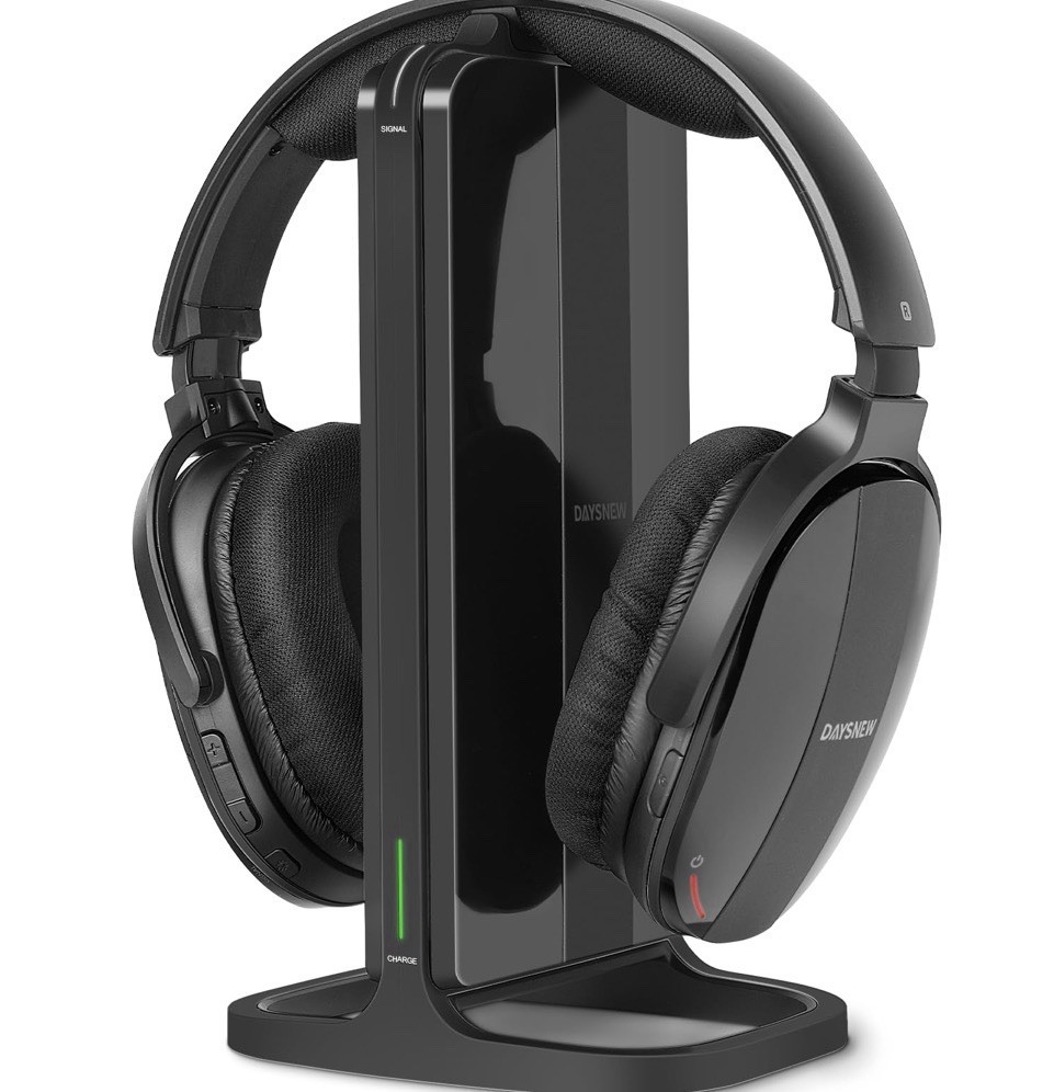 Wireless Headphones for TV Watching with Charging Dock & RF Transmitter