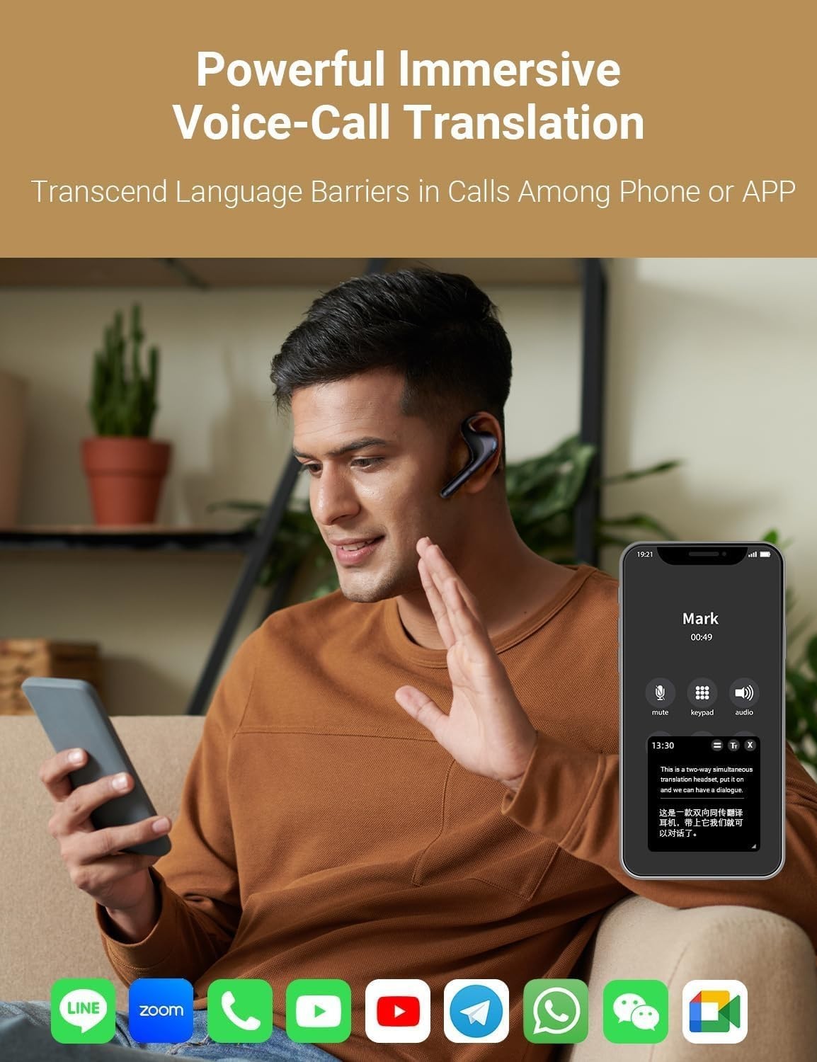 Timekettle W4 Pro AI Interpreter Earbuds, Real-Time Bidirectional Voice Translat