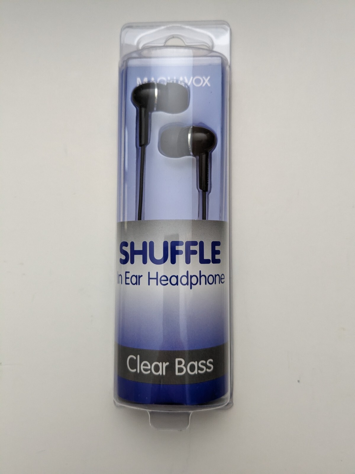 Magnavox Shuffle In Ear Headphone Clear Bass Black 2 pack