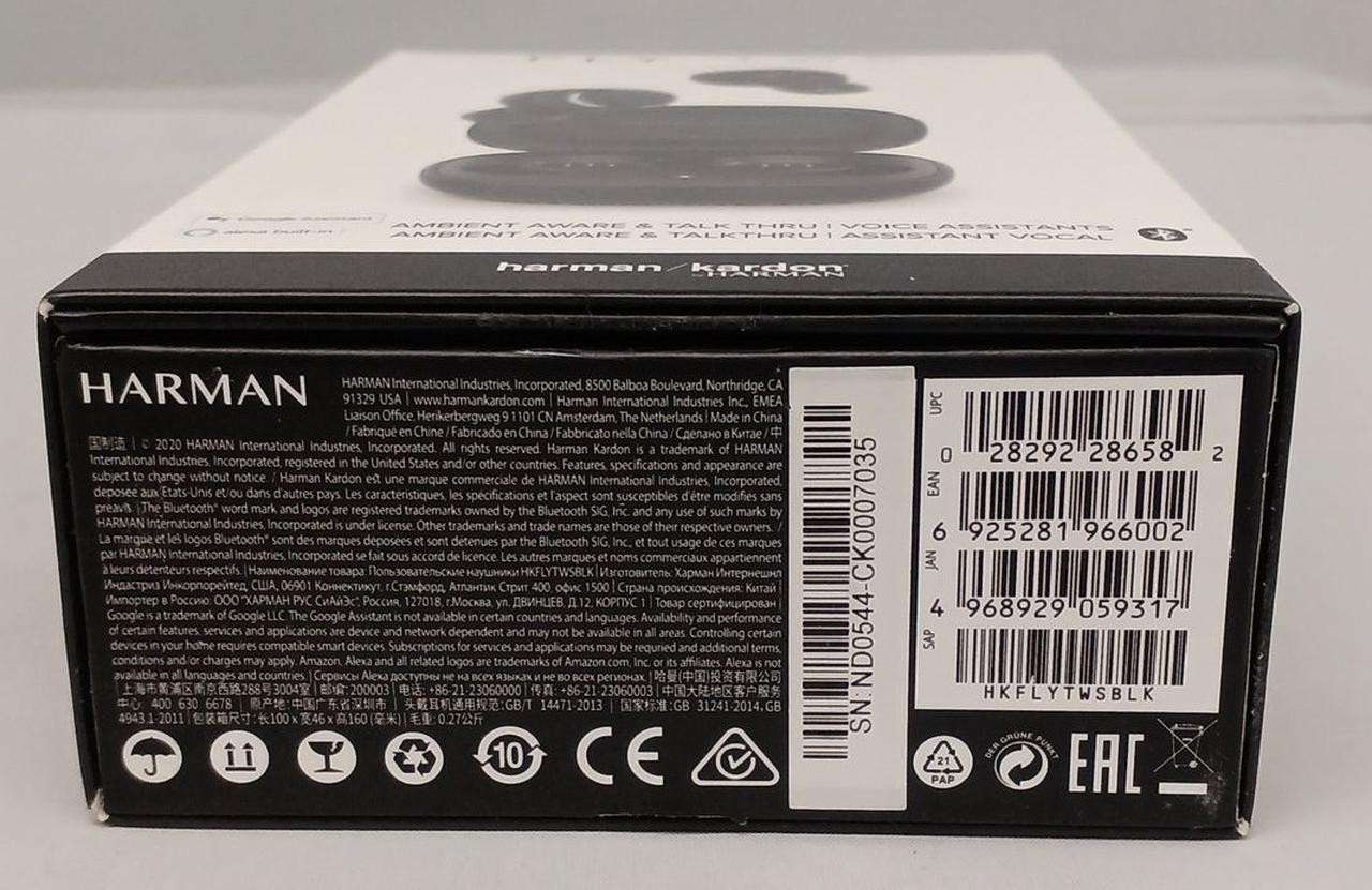 Harman Kardon Fly TWS True Wireless Earbuds Bluetooth 5.0 IPX5 Ship From Japan