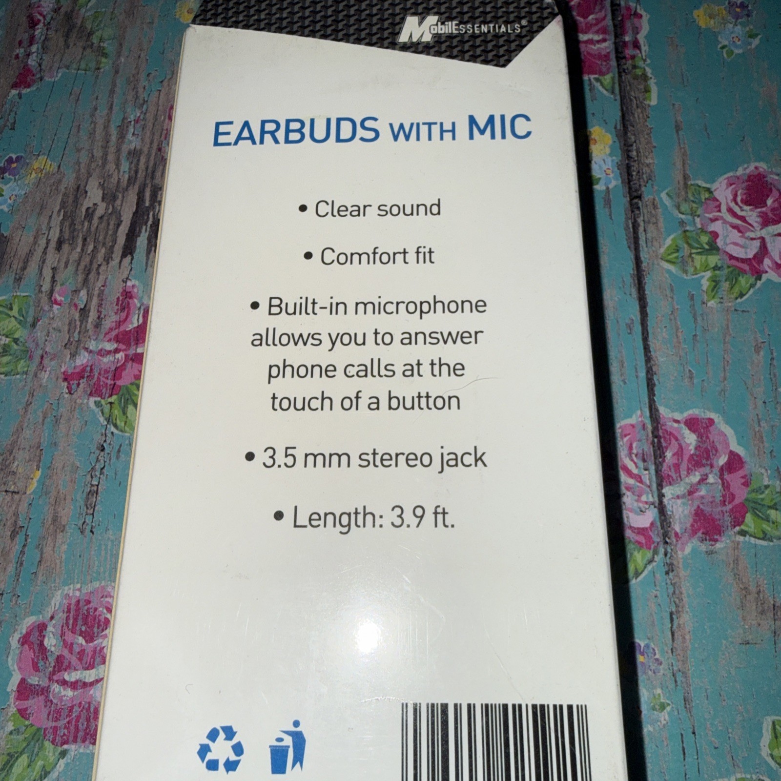 Mobile Essentials Earbuds With Mic New In Box Fast Shipping