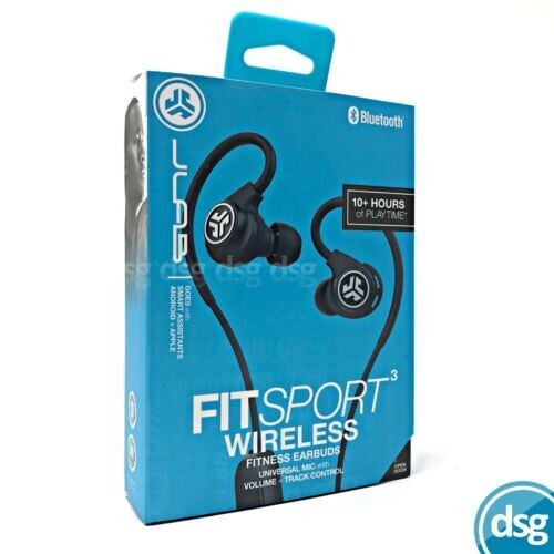 JLab Fit Sport Wireless Fitness Earbuds – Black EBFIT2RBLK123