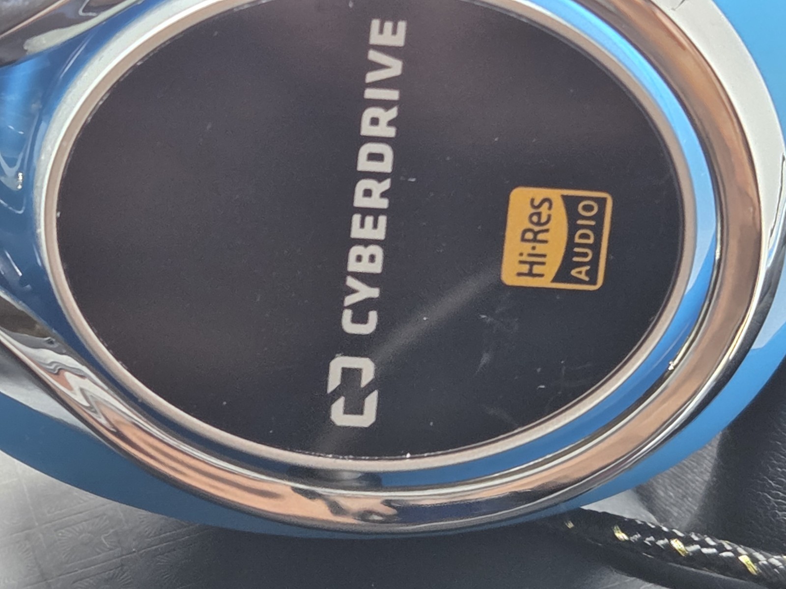 Cyberdrive Hi-Res Hybrid Dual Driver Over-Ear Headphones Blue Open Box Complete