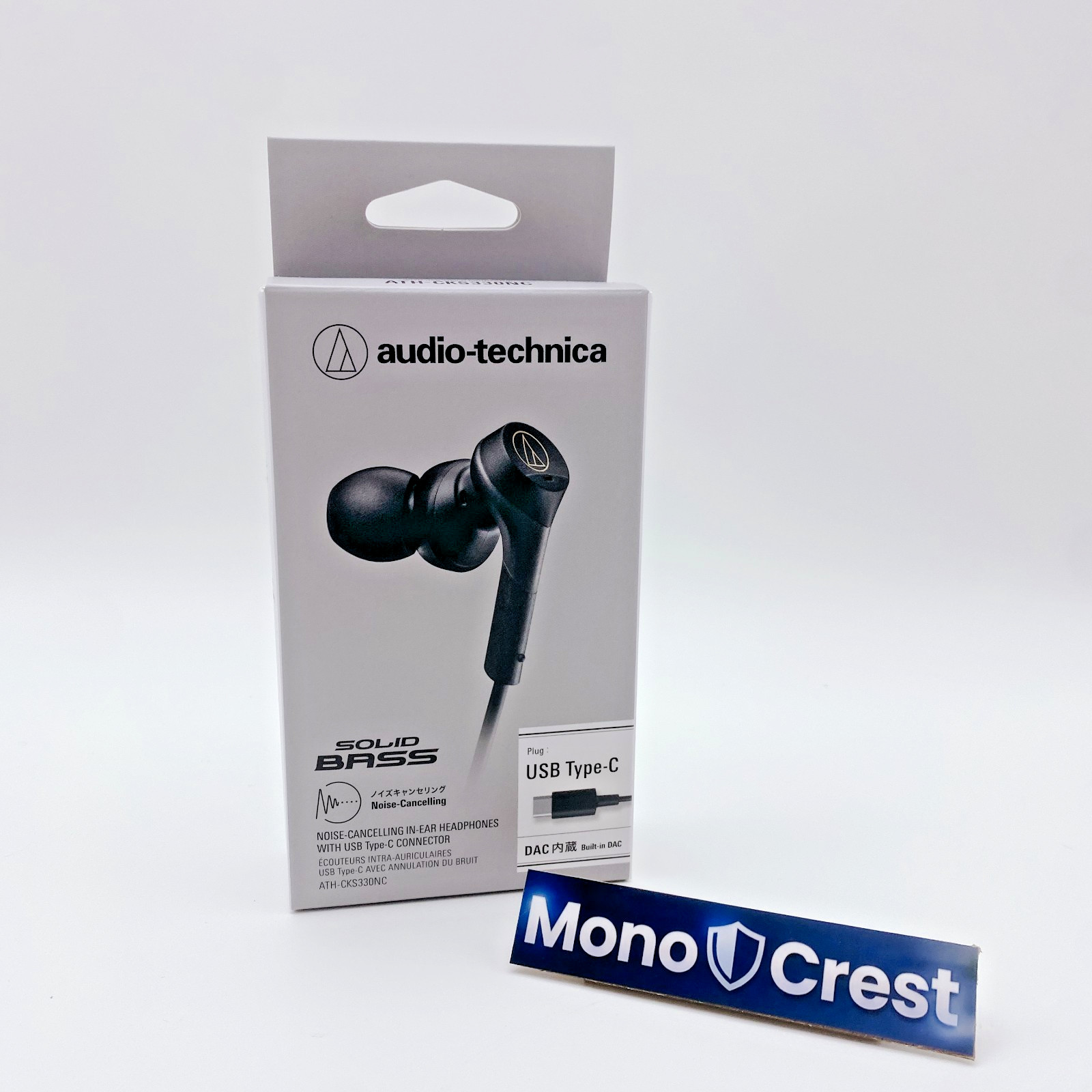Audio-Technica ATH-CKS330NC Noise Cancelling USB-C Wired In-Ear Earphones Black