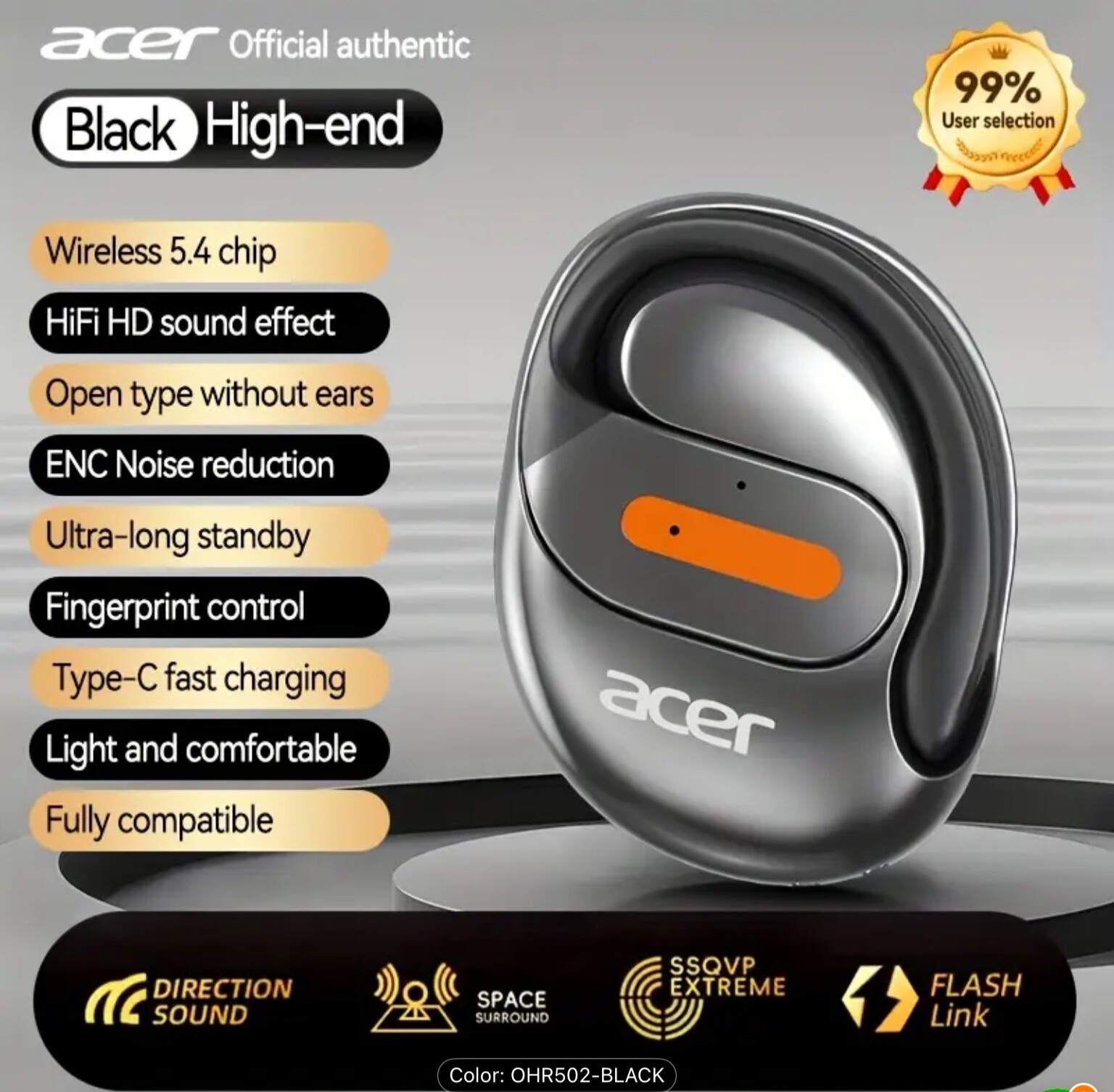 Acer Portable Sport Style Bluetooth Earbuds (2025 Newest Released)