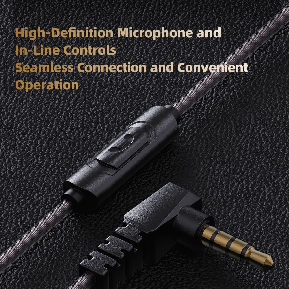 Wired Gaming Headphones IEM Earphones with 1DD，QKZ ENZO in Ear Monitor, Hifi Ear