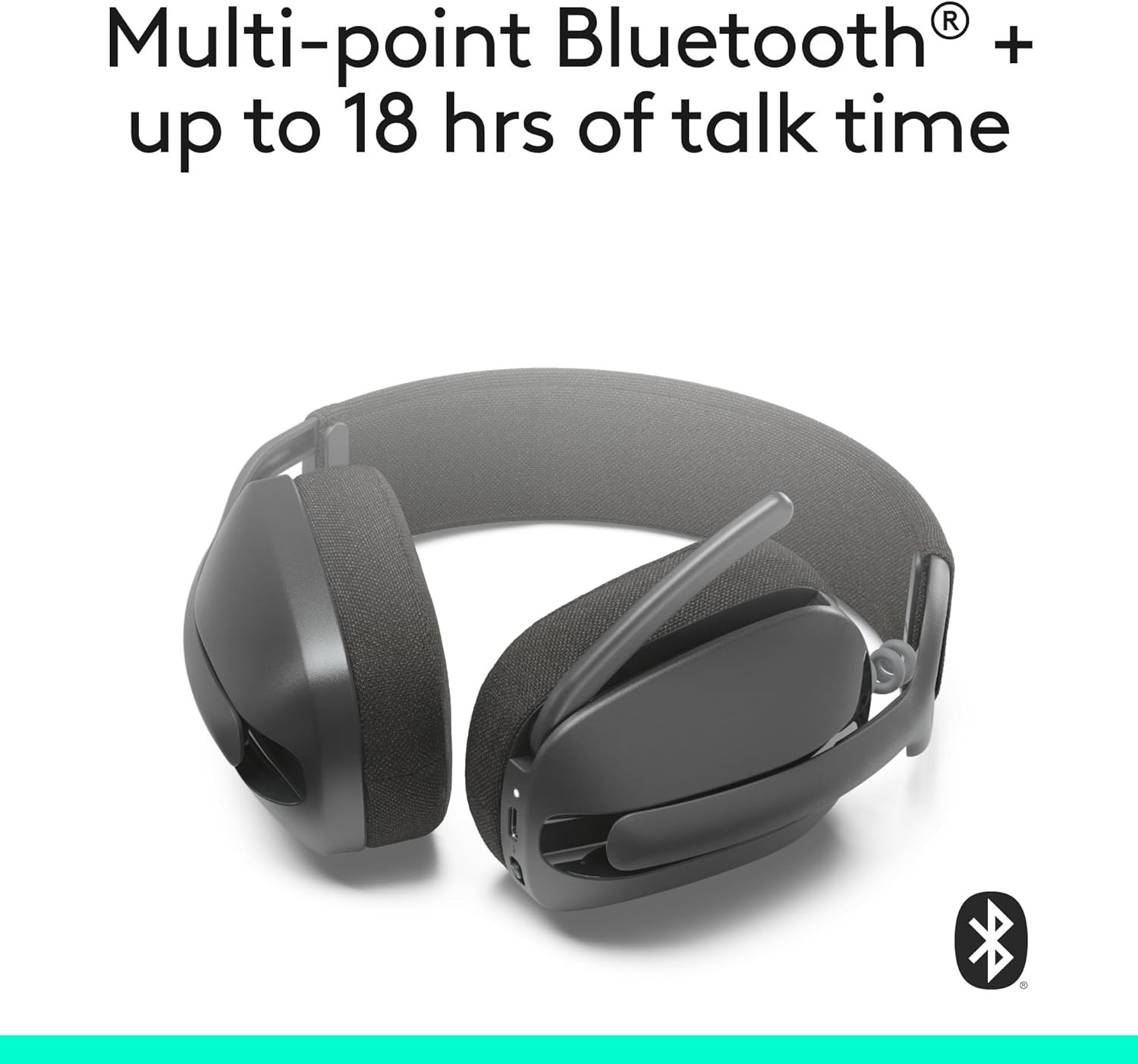 Logitech Zone Vibe 100 Lightweight Wireless Over Ear Headphones Mac/PC Graphite