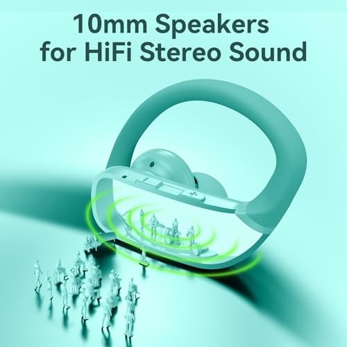Bluetooth Earbuds – Mint Green – 80H Wireless Bluetooth Headphones – Mint Green