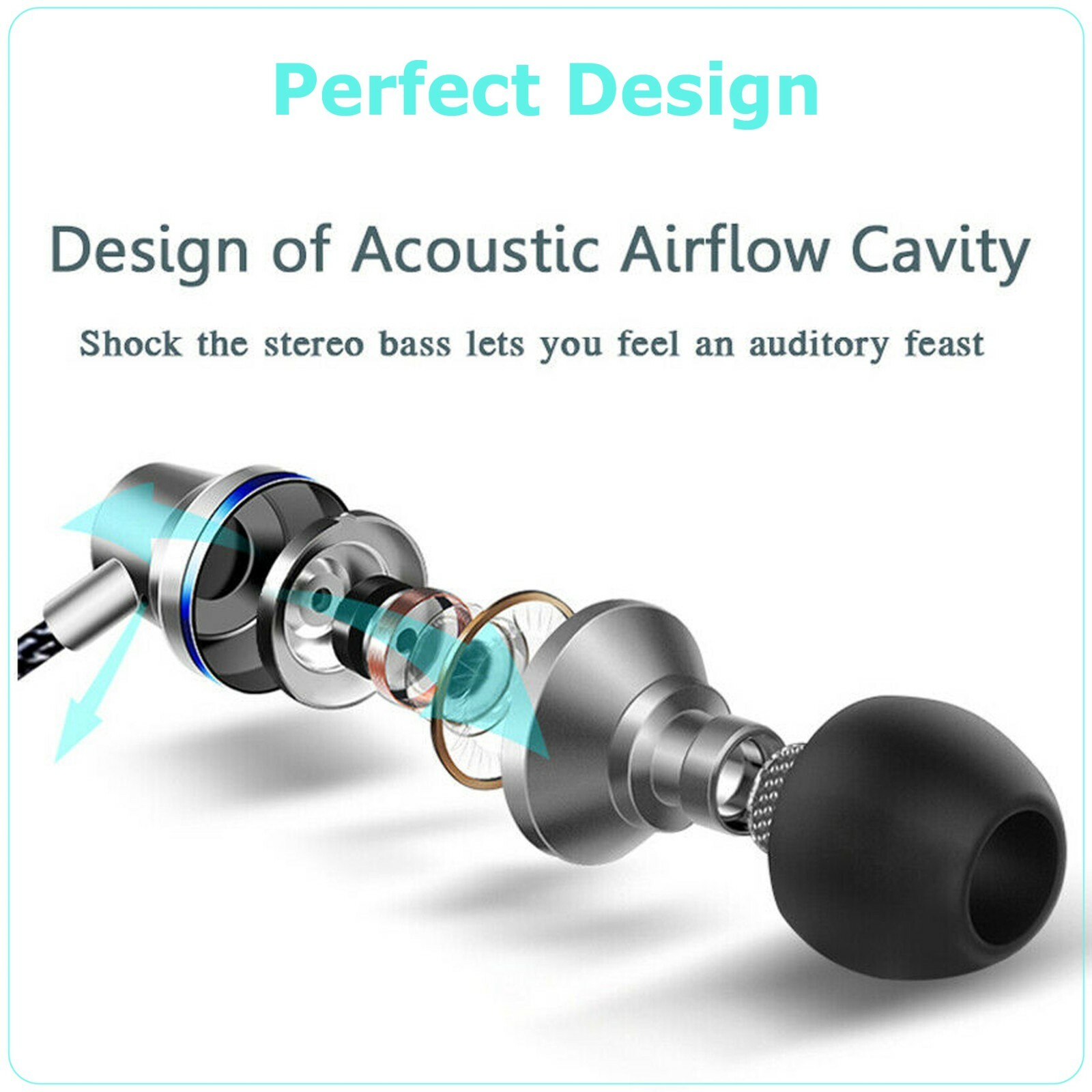 3.5mm HIFI Super Bass Headset In-Ear Earphone Stereo Earbuds Headphone Wired Mic