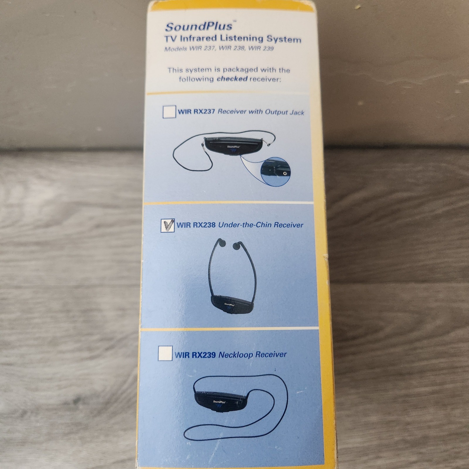 Williams Sound SoundPlus TV Infrared Listening System WIR 238 Under-the-Chin Set