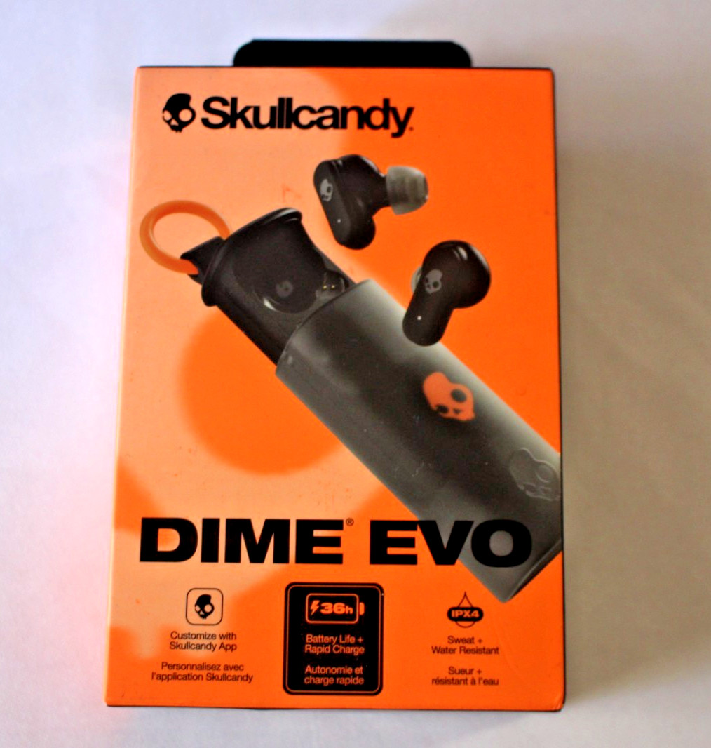 SKULLCANDY DIME EVO IPX4 CLIP IT & RIP IT WIRELESS EARBUDS