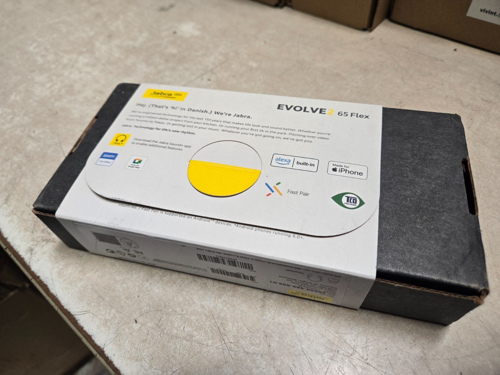 SEALED Jabra Evolve2 65 Flex UC Wireless Stereo Headset USB-C 26699-989-899-01