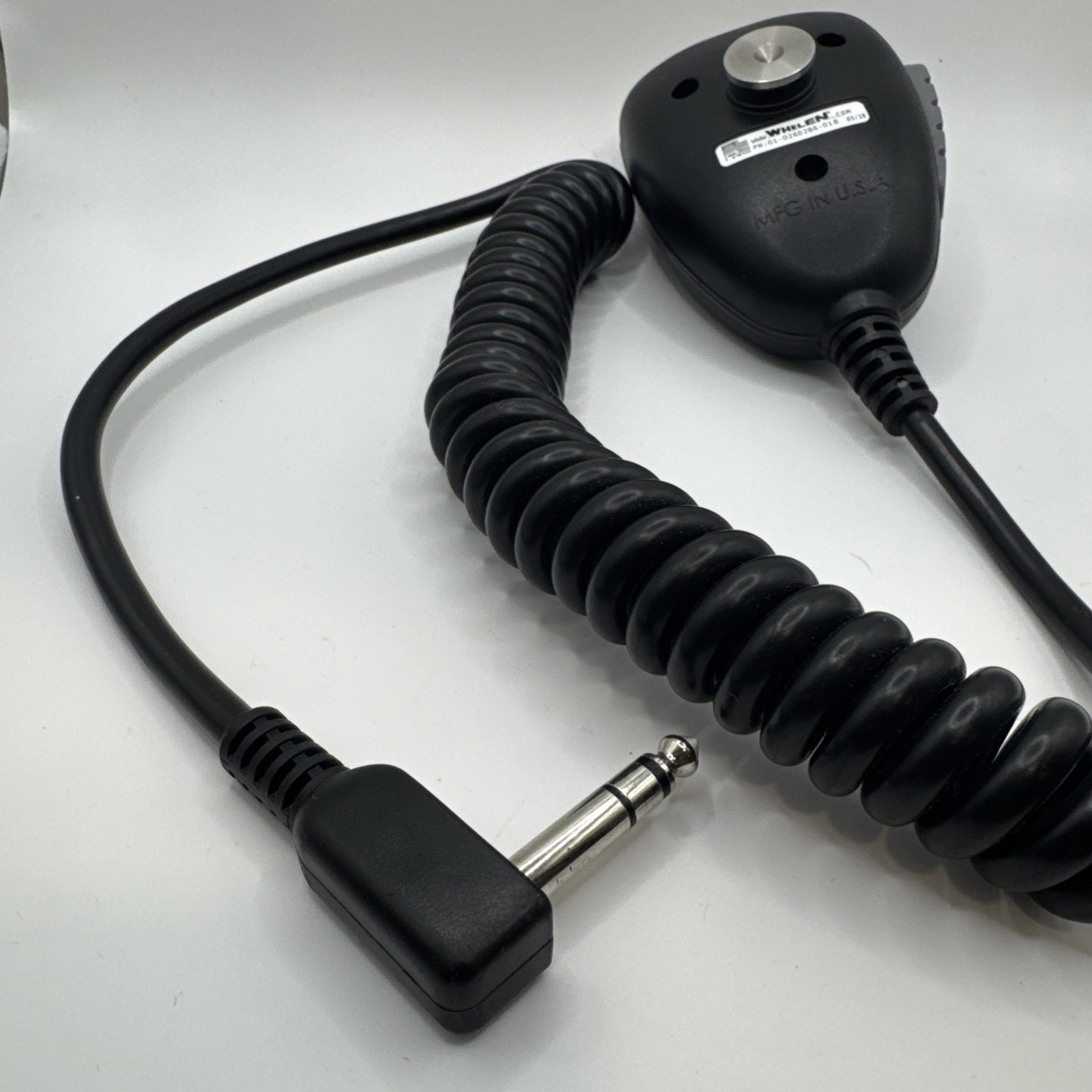 WHELEN Noise Cancelling PA Microphone Mic Handset 01-026D286-01B 1/4” TRS