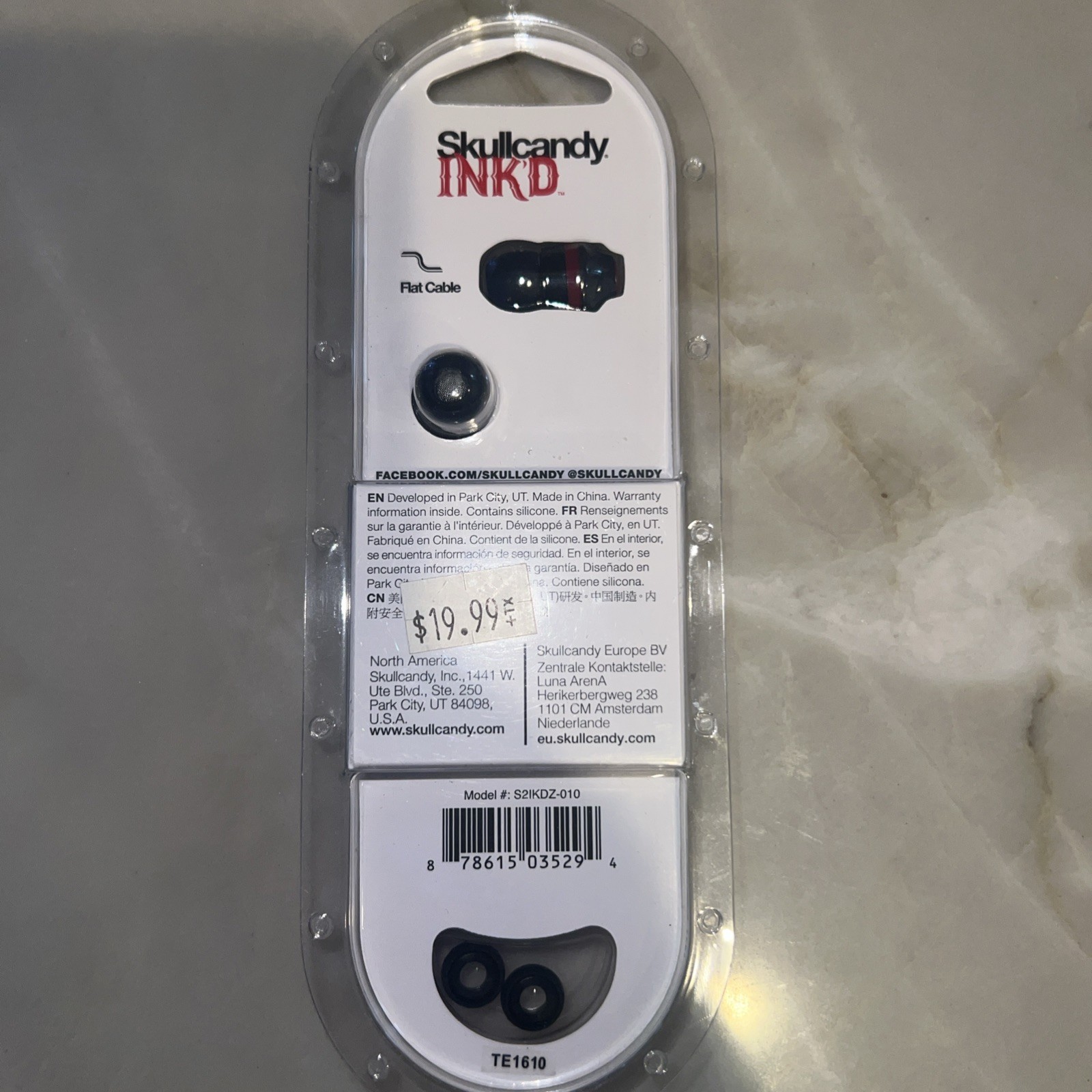 Skullcandy S2IKDZ-010 Earphones – Red New Sealed and not ever opened
