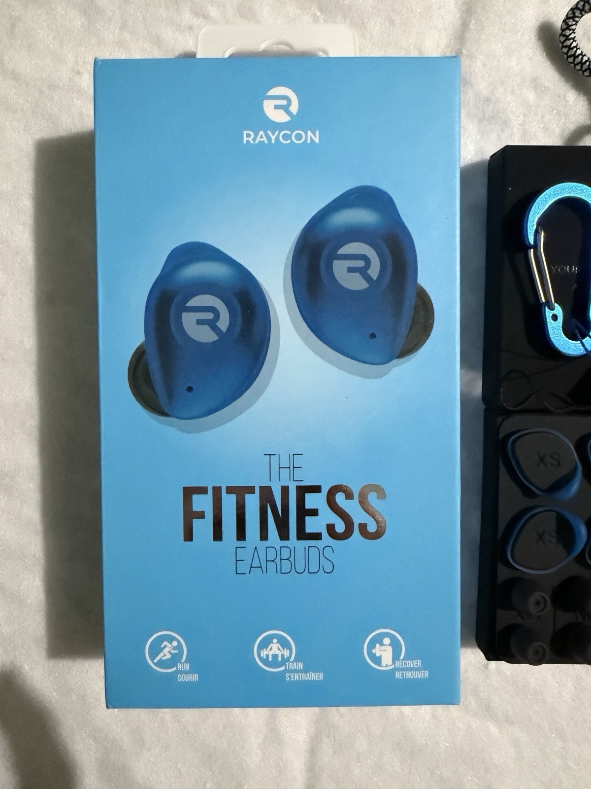 RAYCON – The Fitness Earbuds – Blue True Wireless Bluetooth In-Ear Waterproof NC