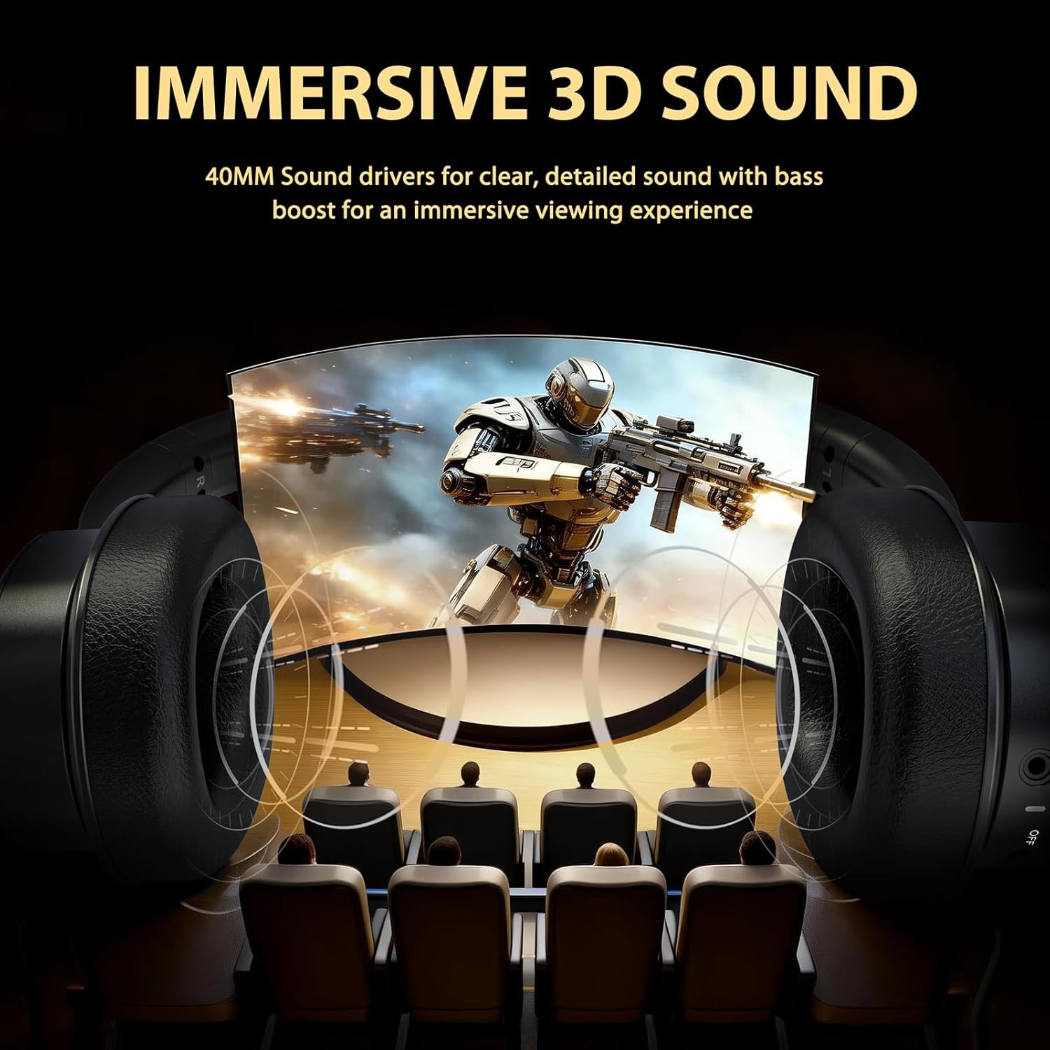 Wireless Headphones for TV, TV Headphones Wireless for Senior with Digital Optic