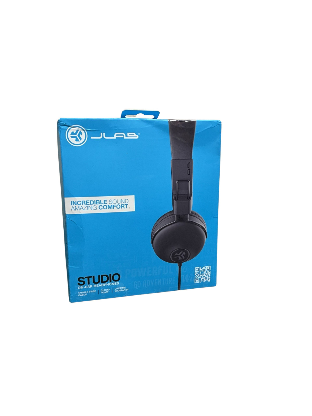 Jlab Studio On-Ear Headphones Tangle-free Cable Cloud Foam, Comfort and C3 Sound