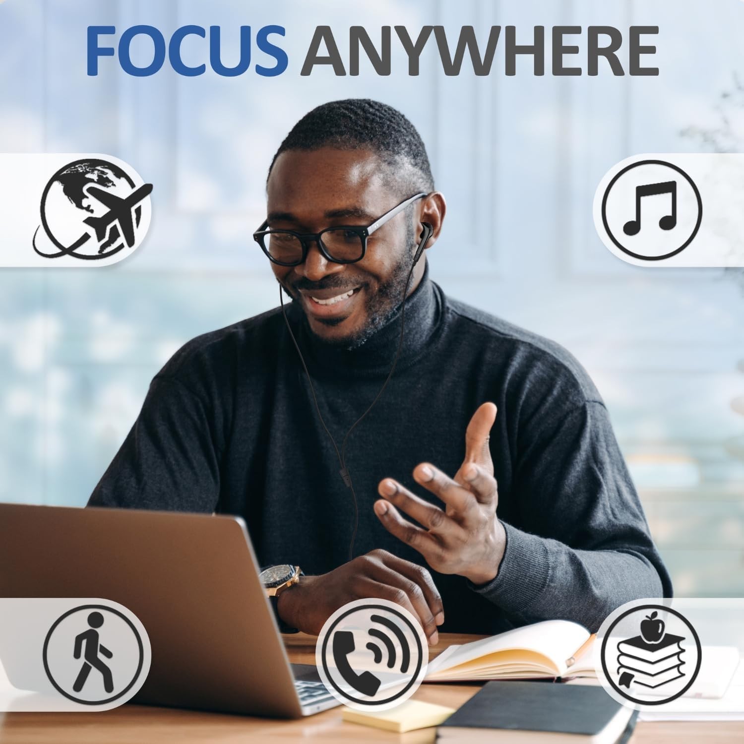 FEROX Durable Wired Earbuds with Microphone – Ideal for Gaming, Music & More