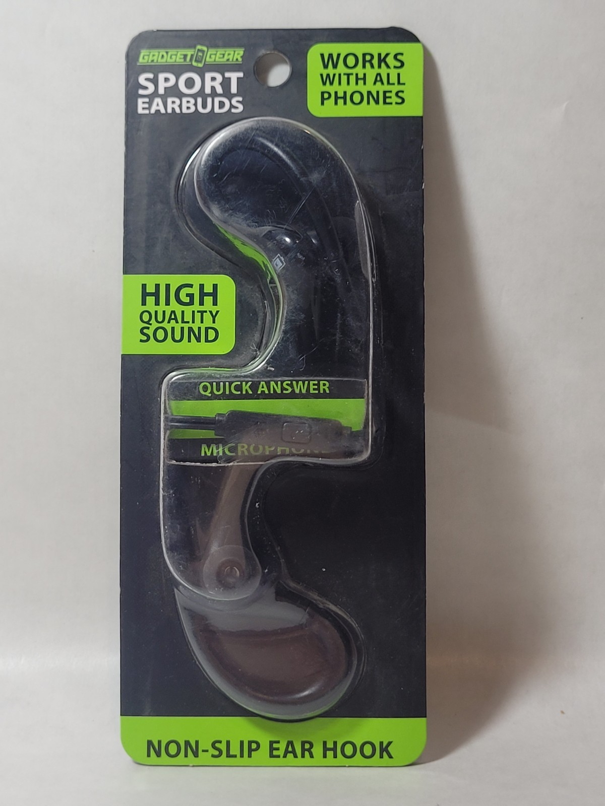 Sports Earbuds With Quick Answer Microphone Black Gadget Gear