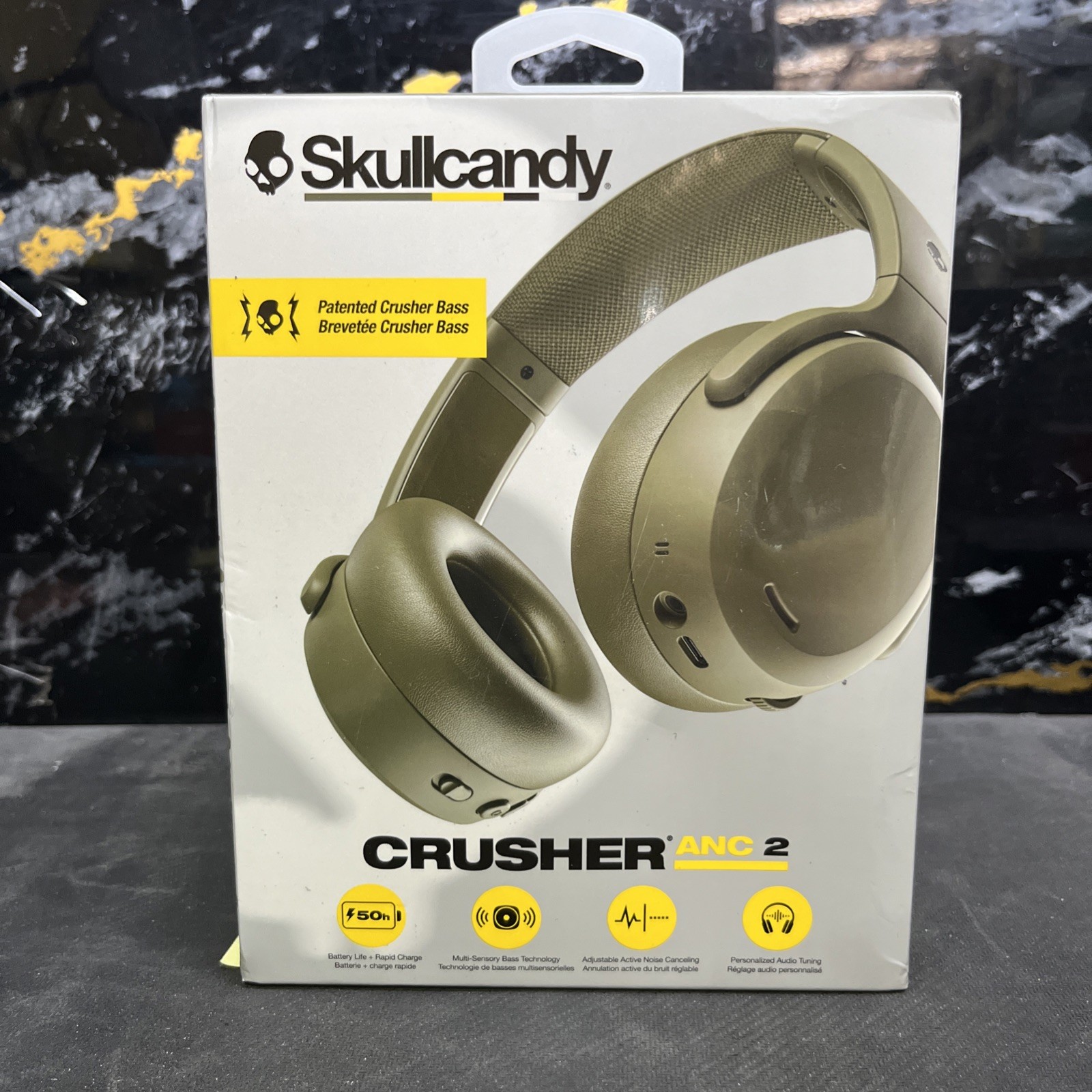 ¥ Skullcandy Crusher ANC 2 Bluetooth Wireless Headphones – Black (S6CAW-T020)