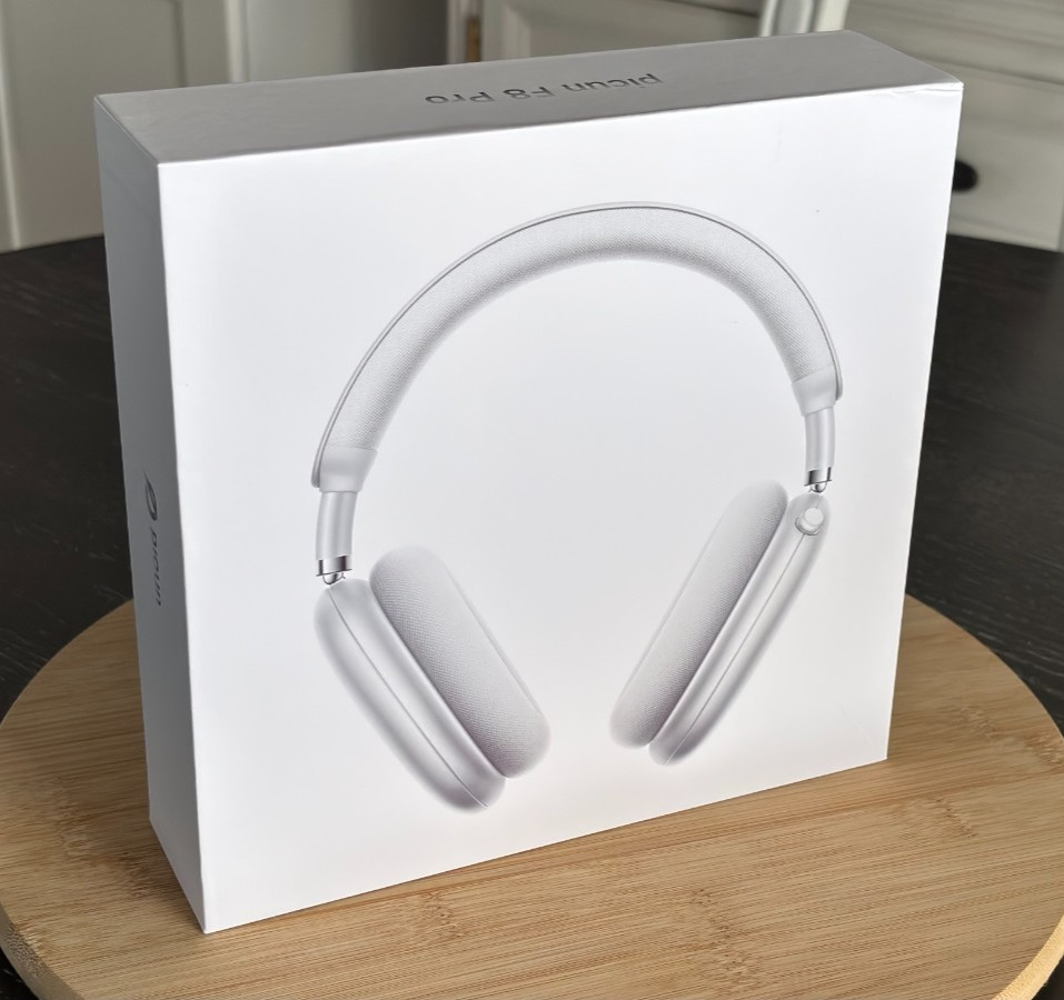 (Empty Box ONLY) Picun F8 Pro ANC Wireless Headphones – Grey – Includes Sleeve