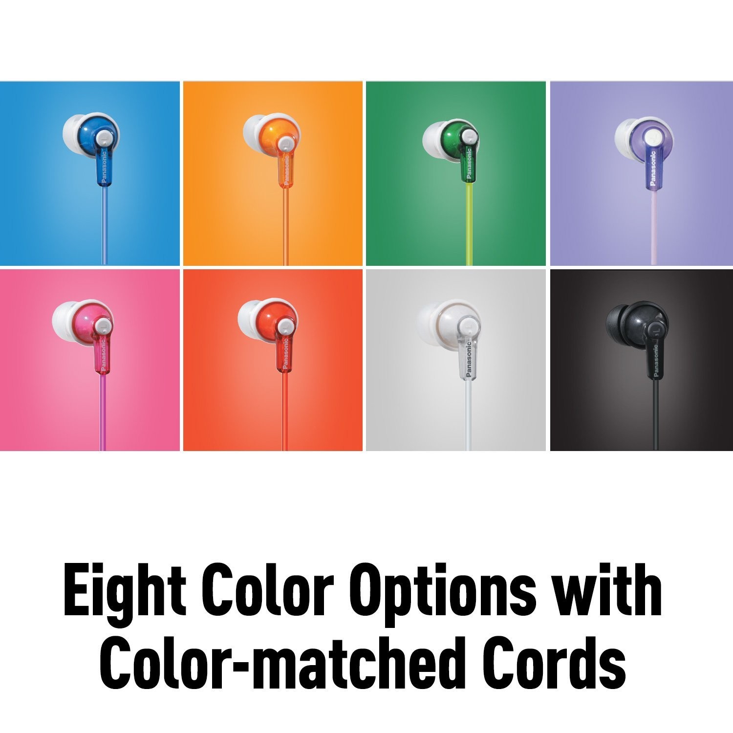 Panasonic Purple In Ear Headphones Wired Ergonomic Fit with Balanced Audio