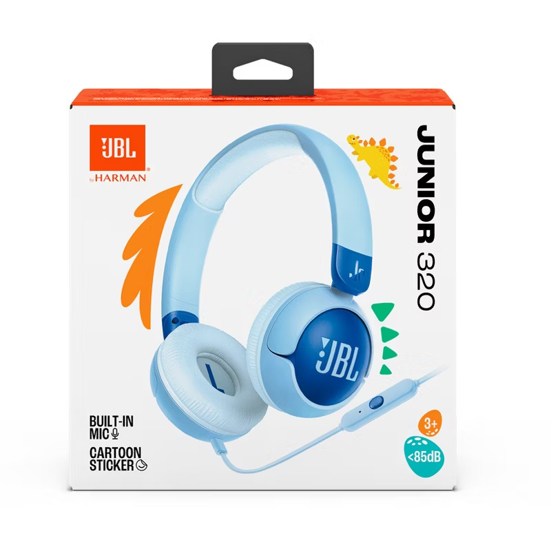 JBL Junior 320 On-ear Wireless Children’s Headphones Safe Sound – Blue New