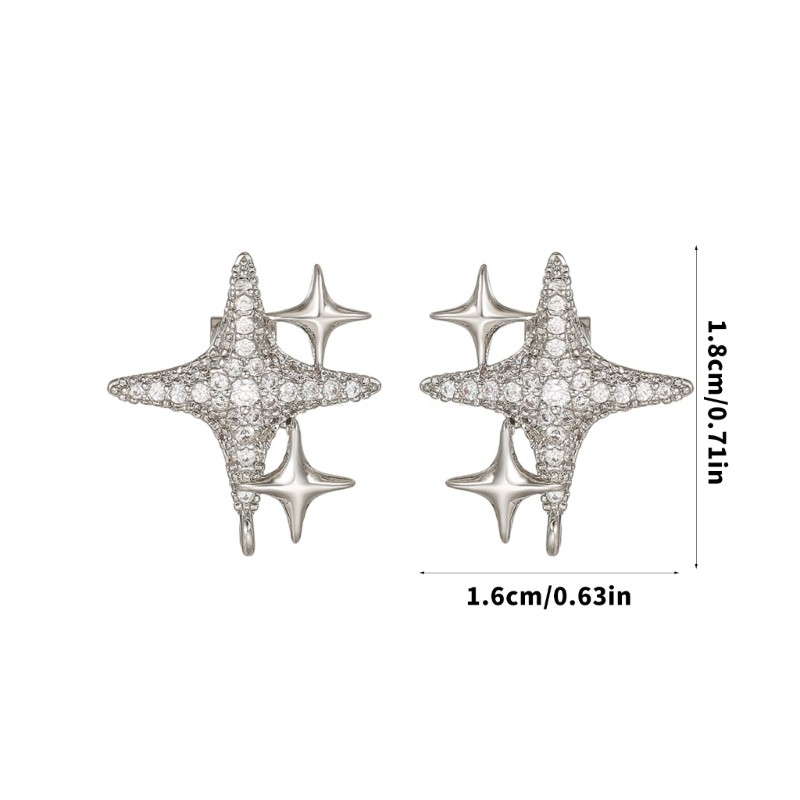 Fashionable Star Ear Clip Add On for Freeclip 1/2 Clip On Charm Enhanced Comfort
