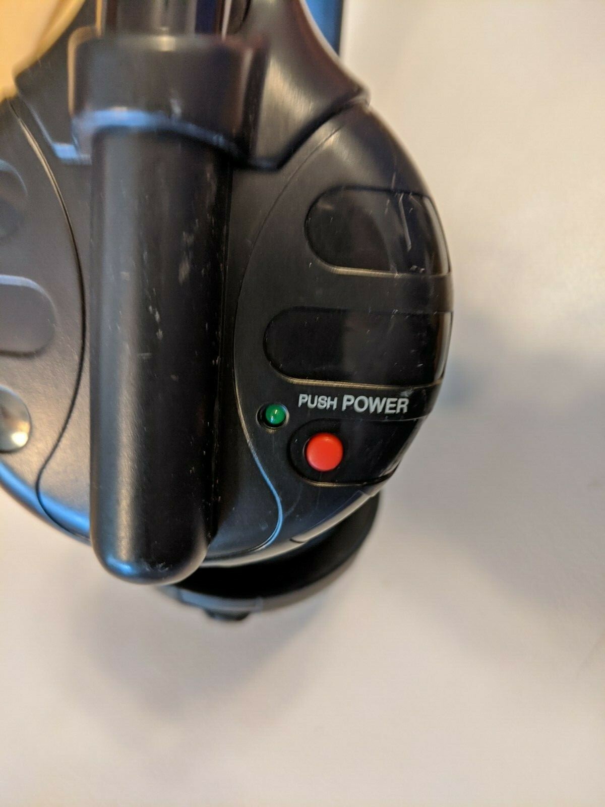 Stereo Infrared Headphones Volume Control Push Power Button Black