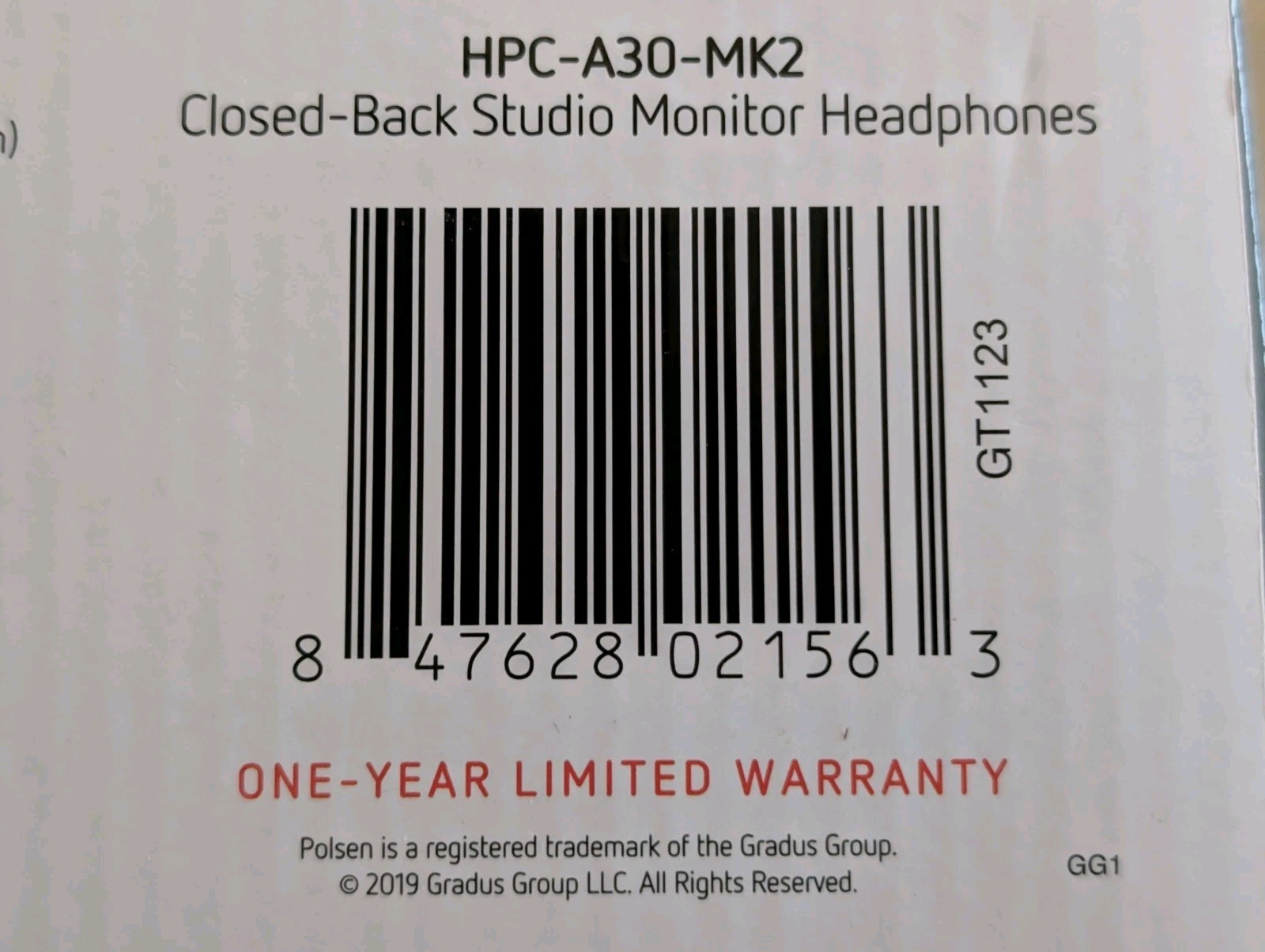 Polsen, HPC-A30-MK2, Closed-Back Studio Monitor Headphones, Black, New: Open Box