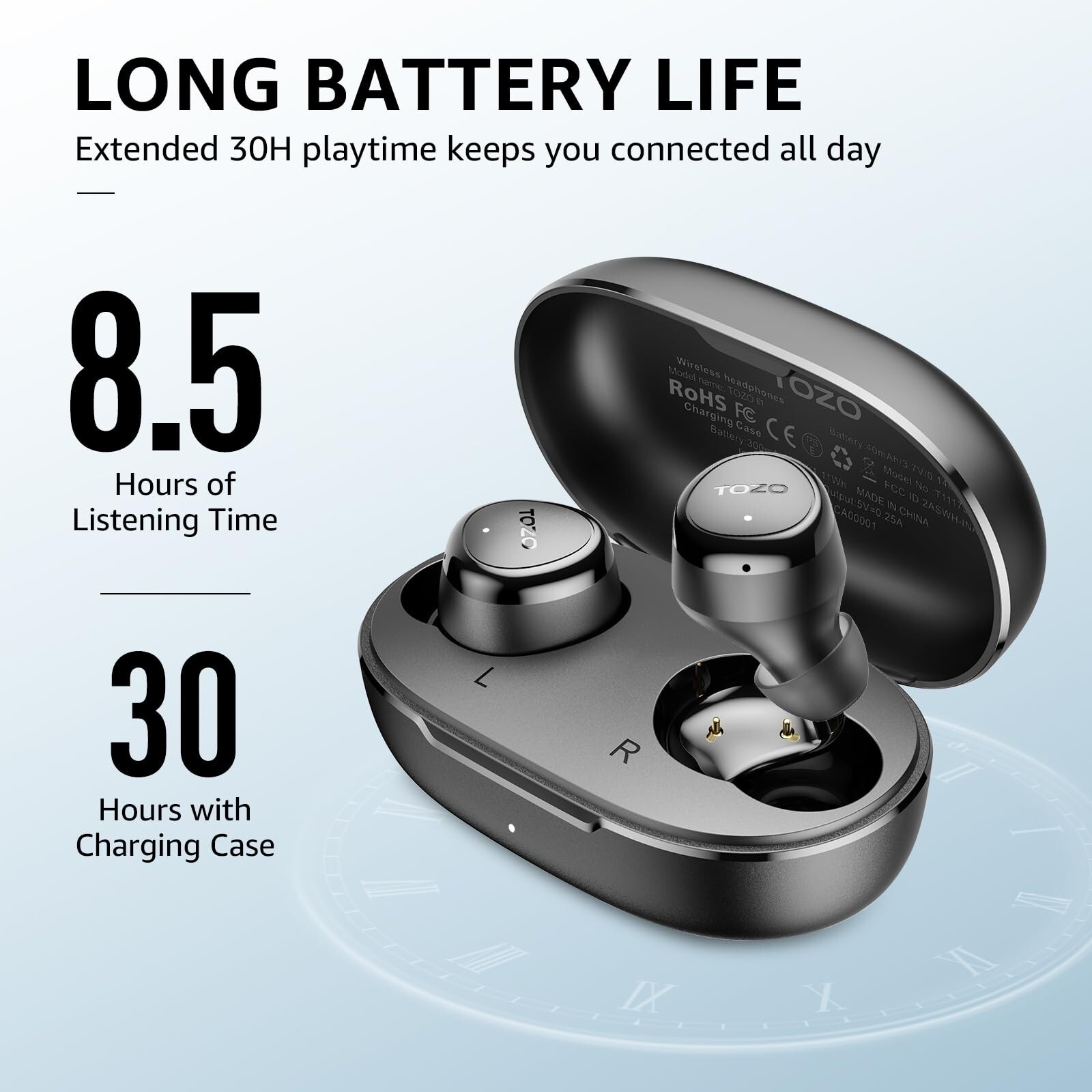 TOZO Agile Solo TWS Wireless Earbuds ENC in-Ear Headphones with IPX6 Waterproof