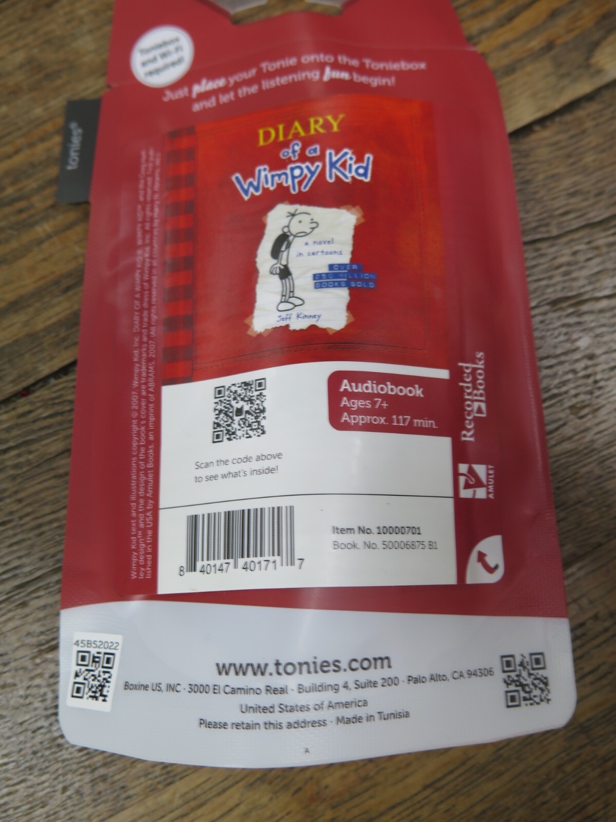 Tonies-Diary of a Wimpy Kid-Audio Figurine NEW SEALED QUICK SHIP