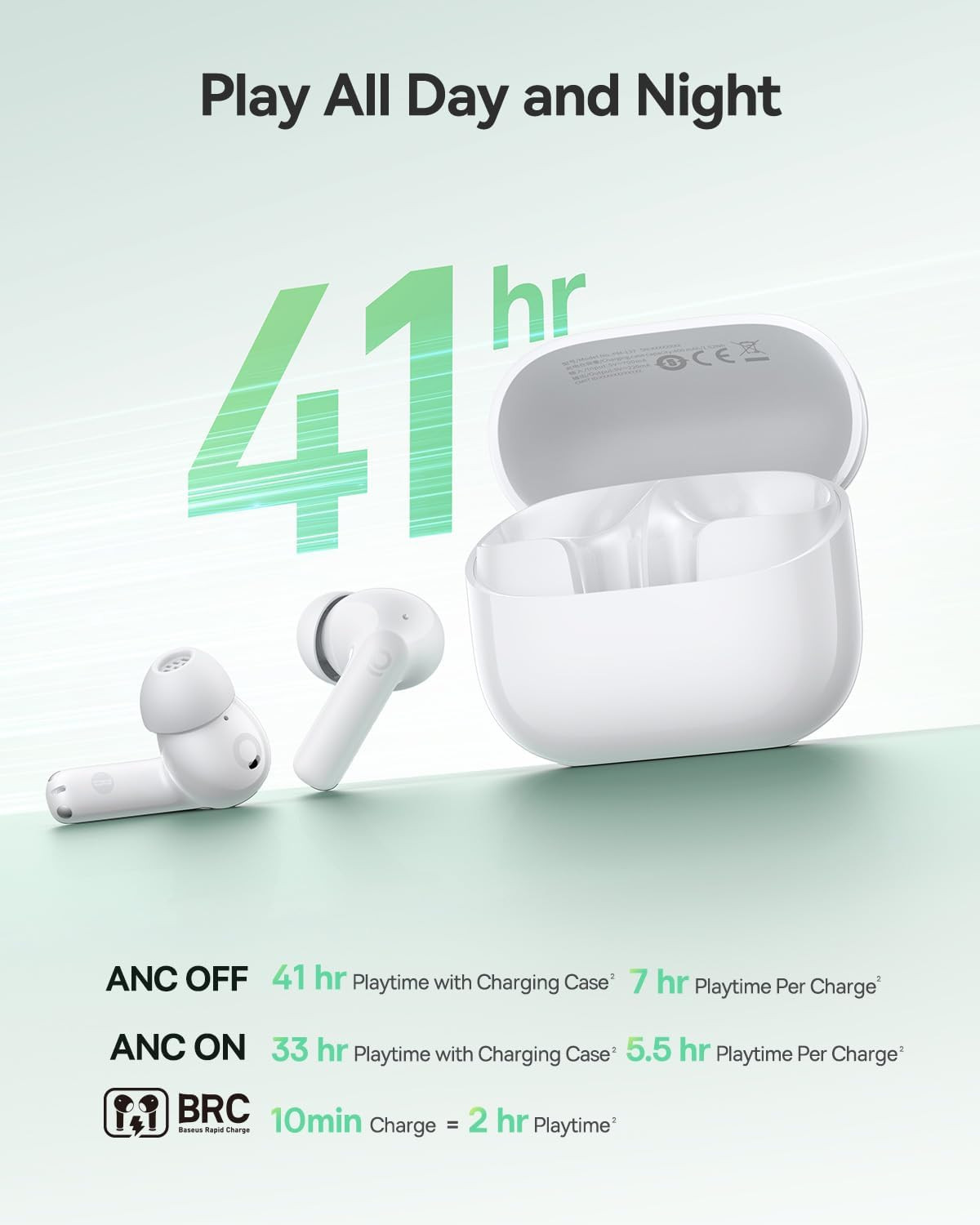 Bass BP1 NC Hybrid Active Noise Cancelling Wireless Earbuds, 12Mm Super-Bass Dri