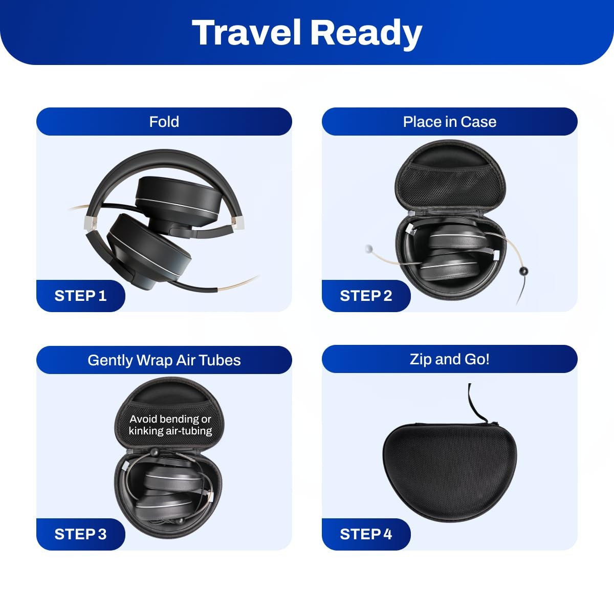 E M F Protection Air Tube Over-Ear Headphones – Designed to Reduce Signal Int…