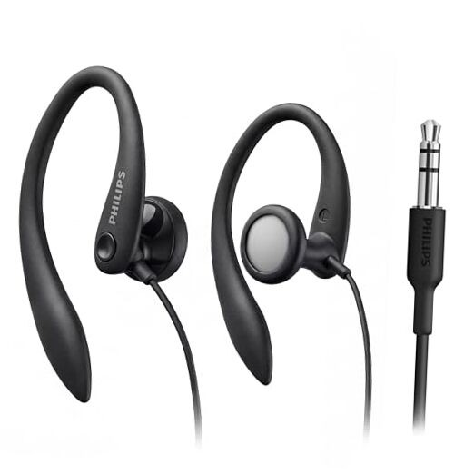 Philips SHS3200BK Flexible Earhook Headphones 3.5MM Black